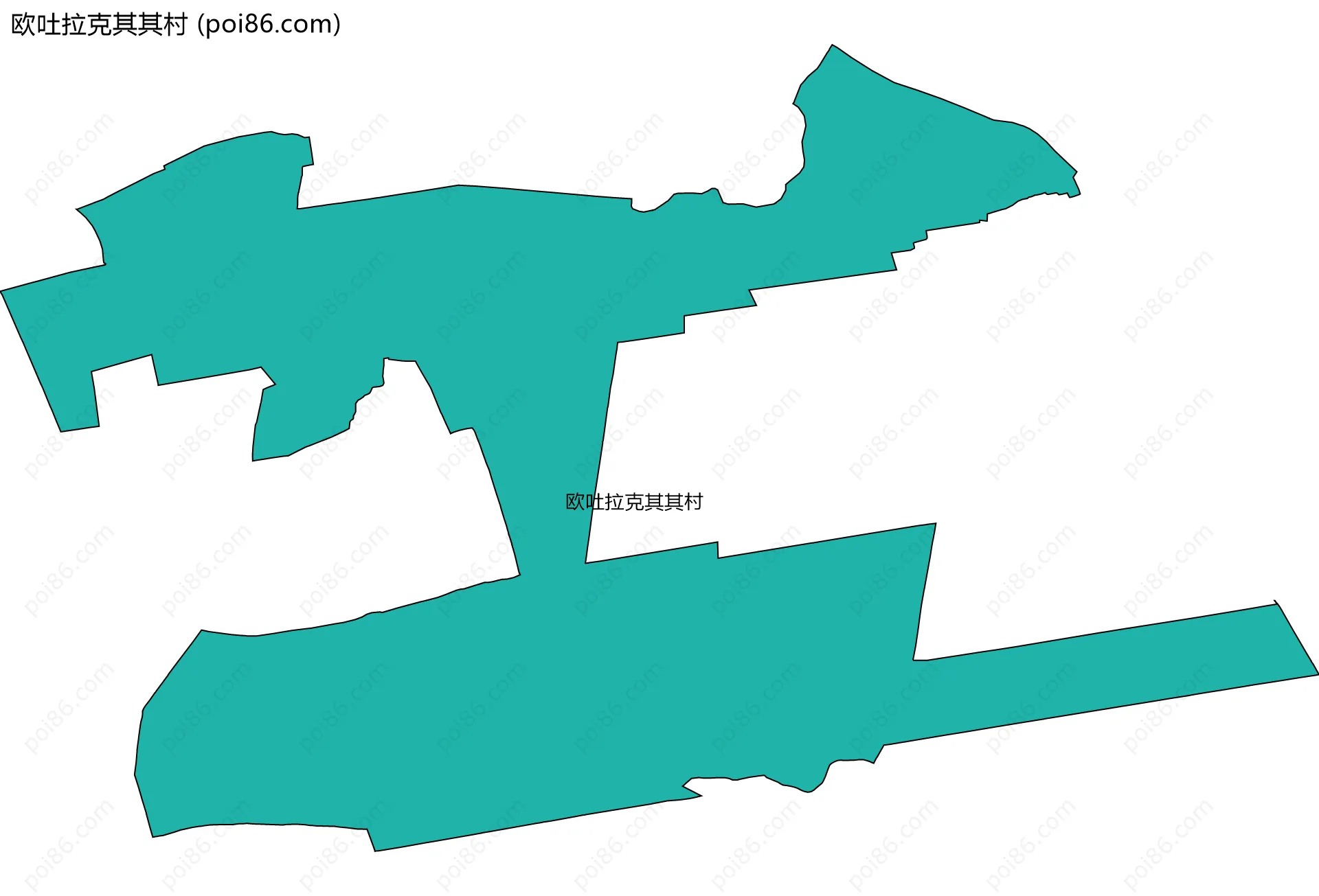 欧吐拉克其其村边界地图