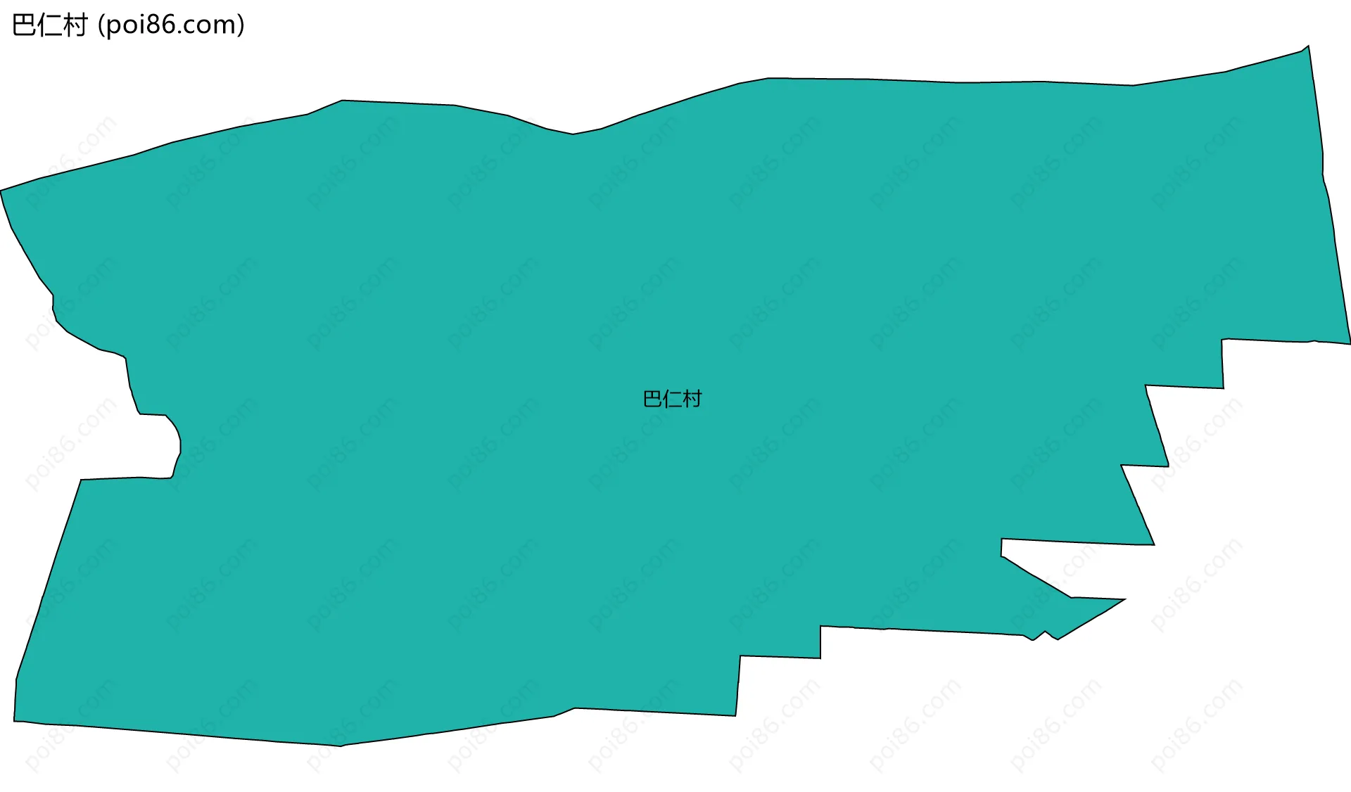 巴仁村边界地图
