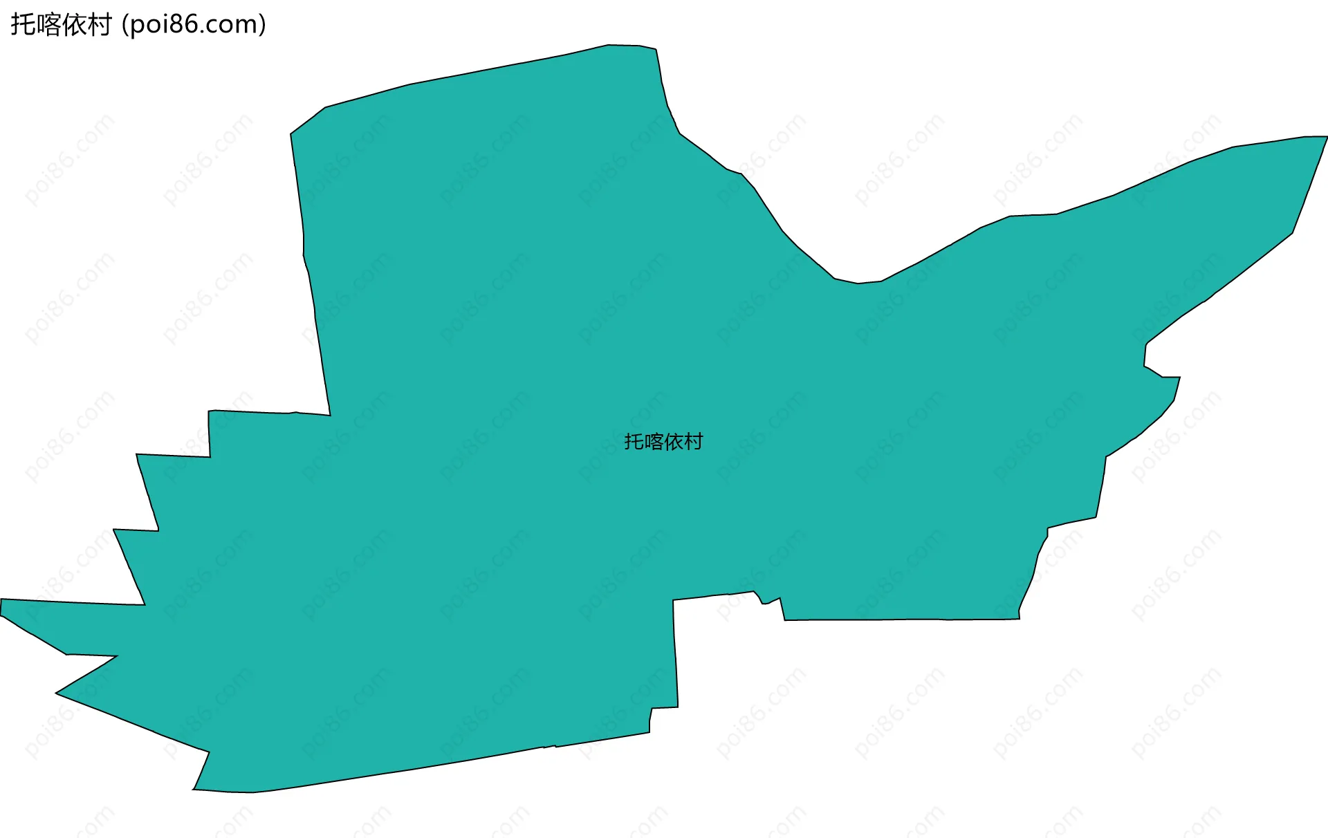 托喀依村边界地图