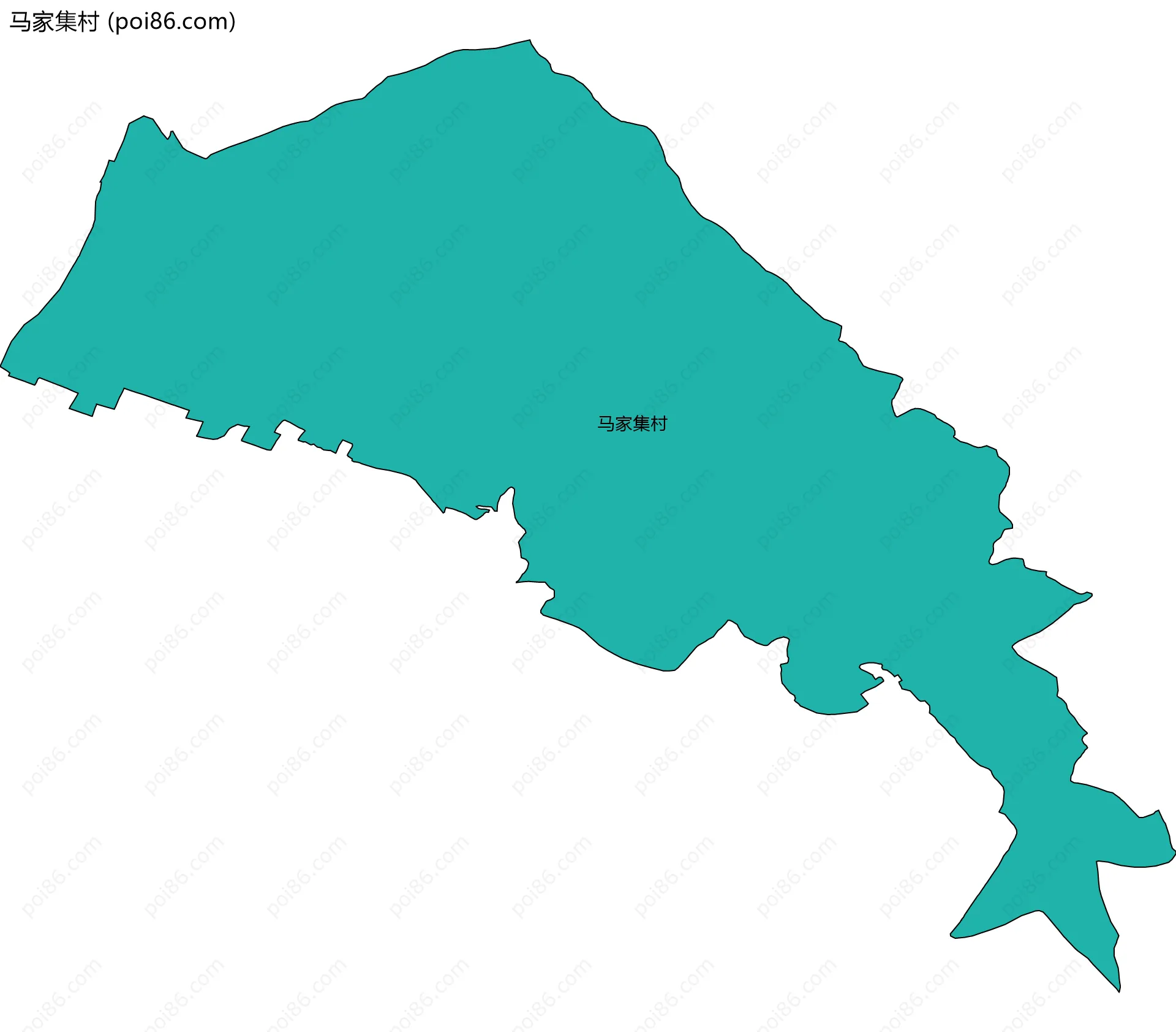 马家集村边界地图