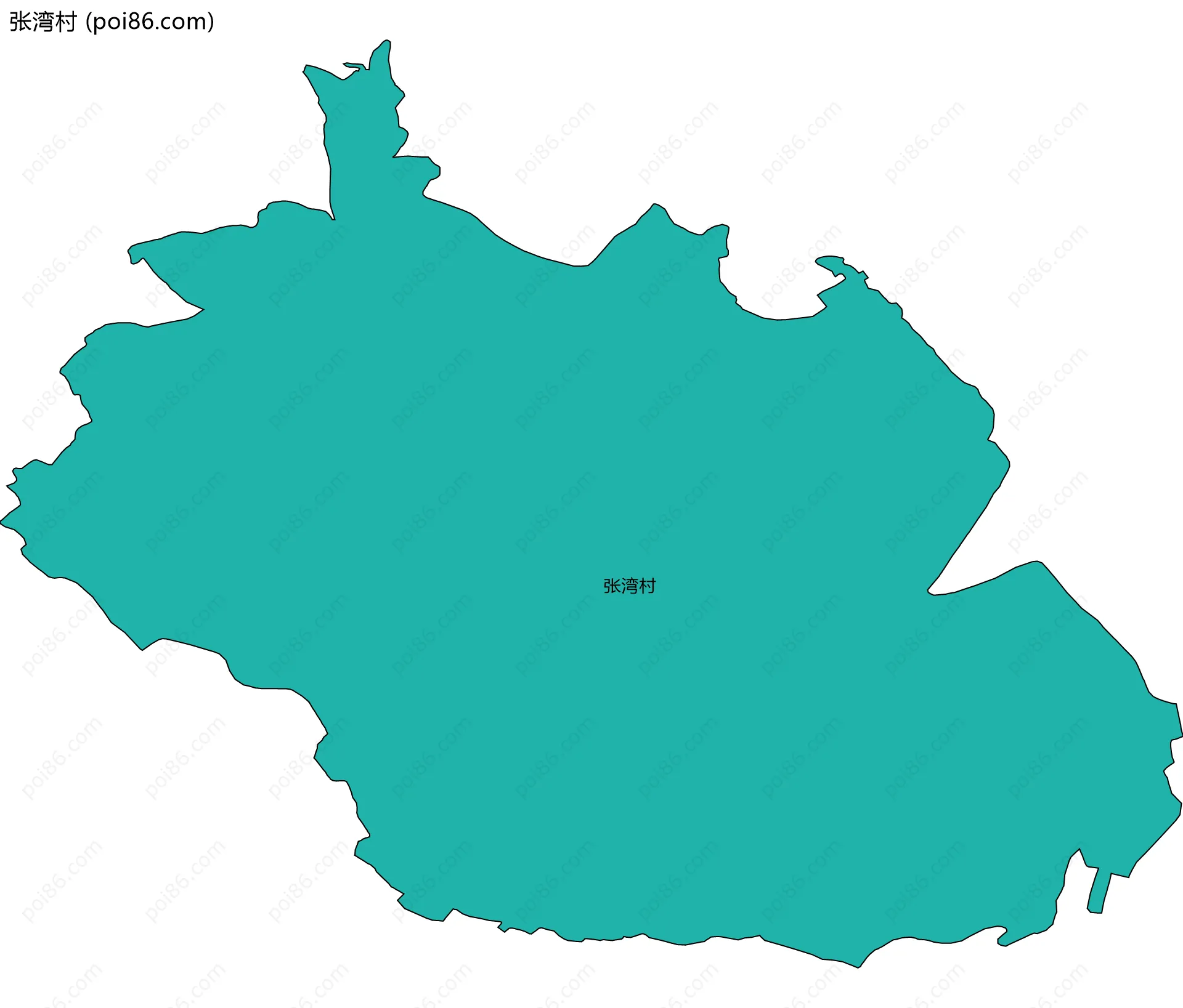 张湾村边界地图