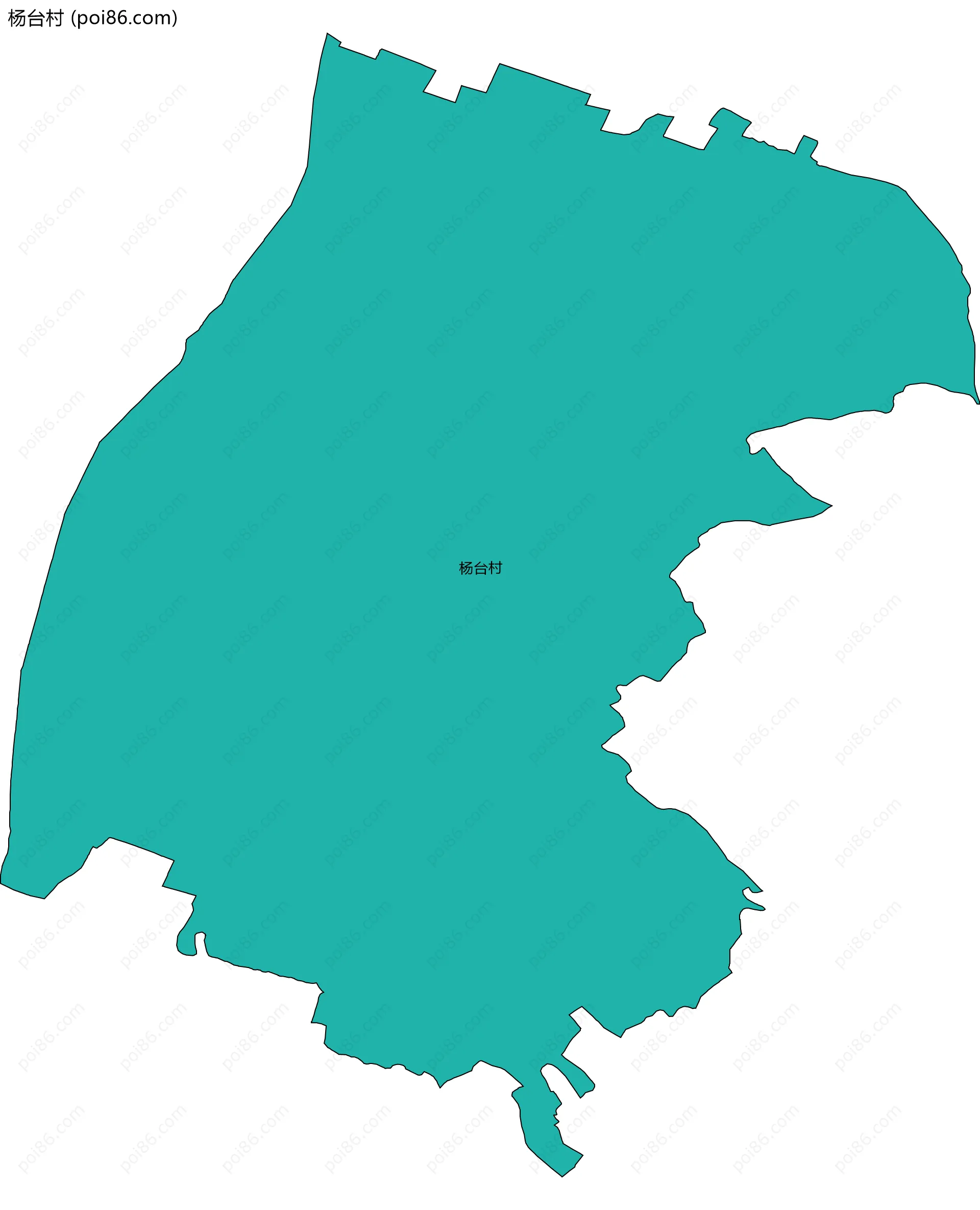 杨台村边界地图