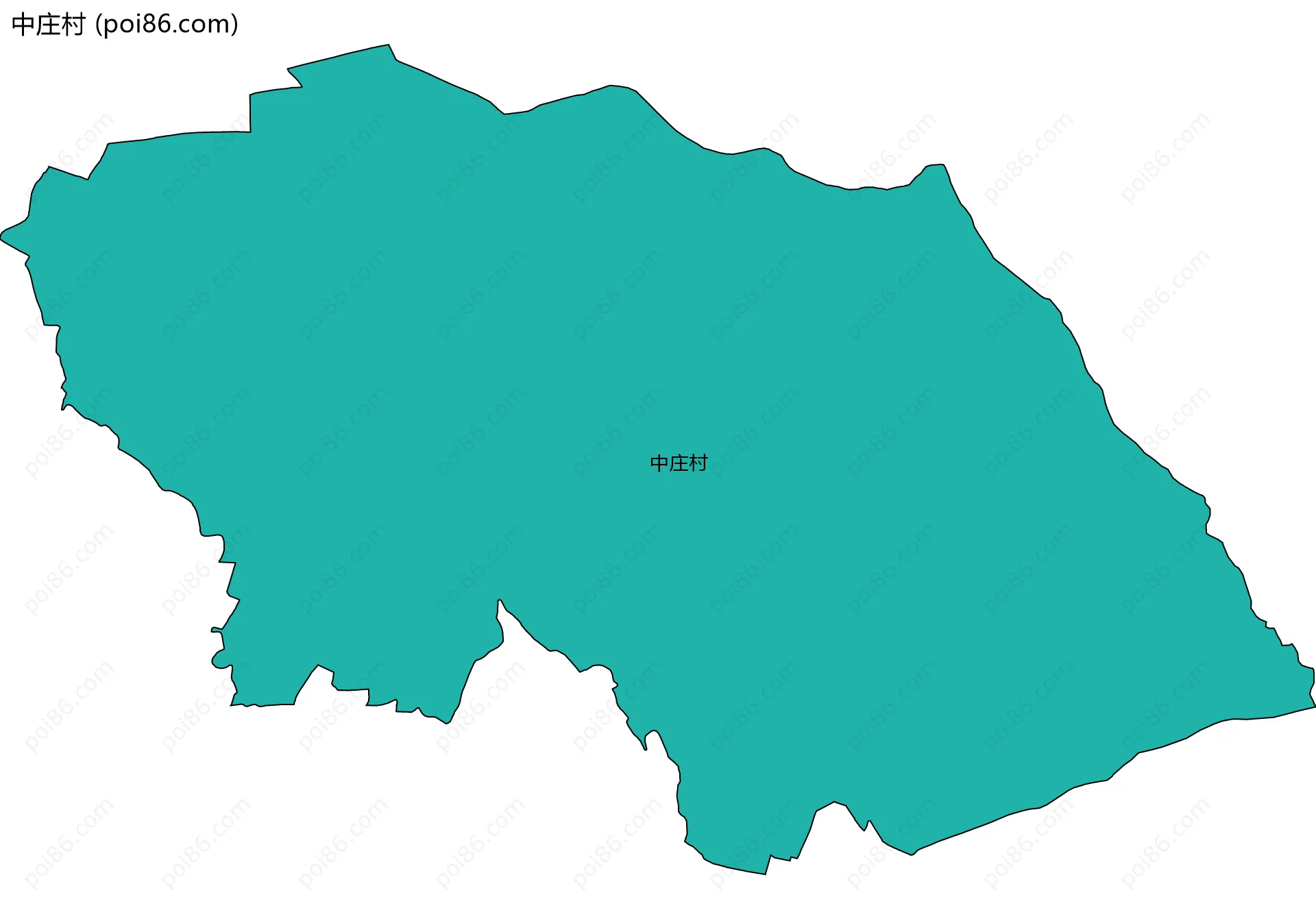 中庄村边界地图