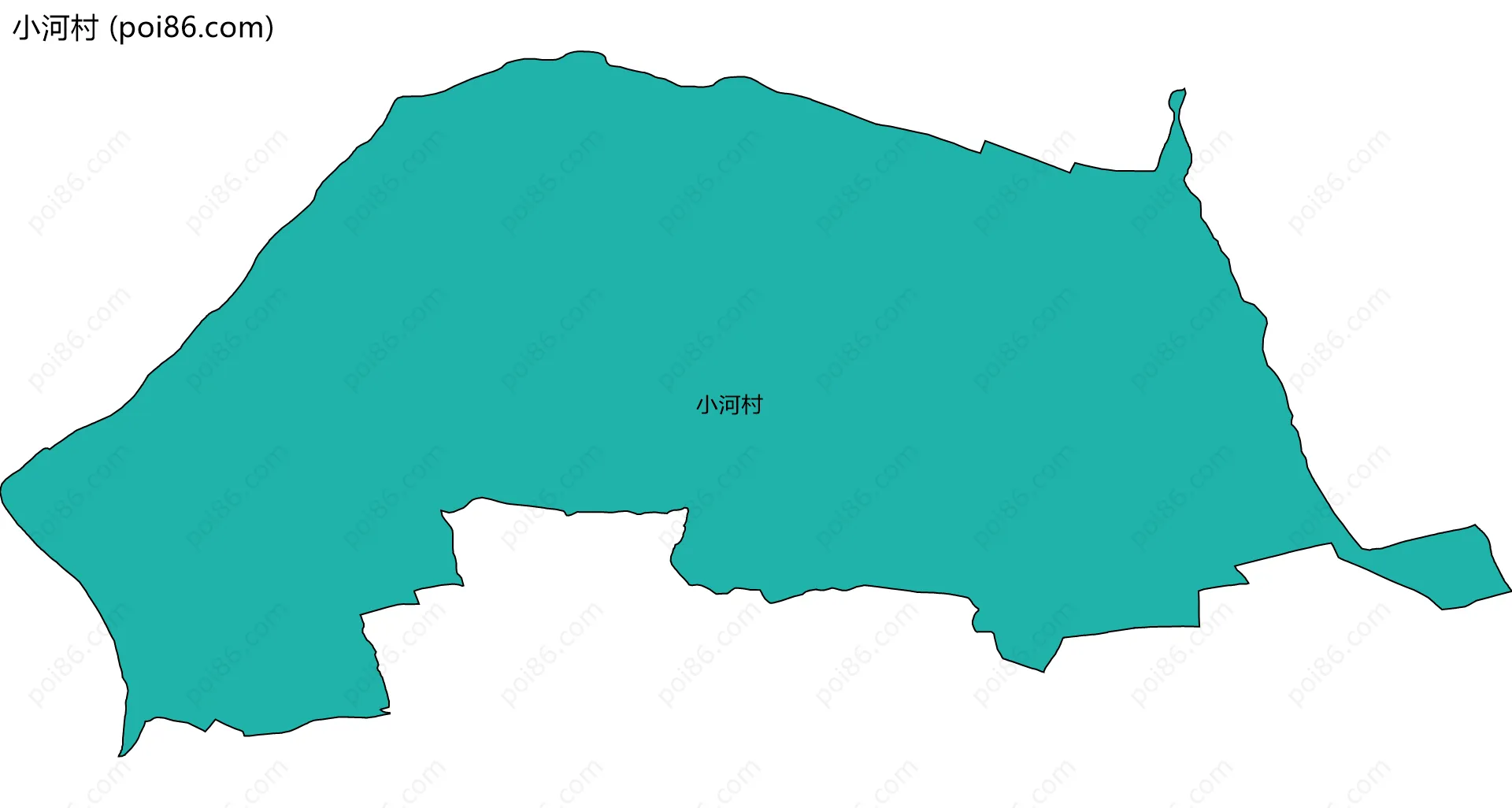 小河村边界地图