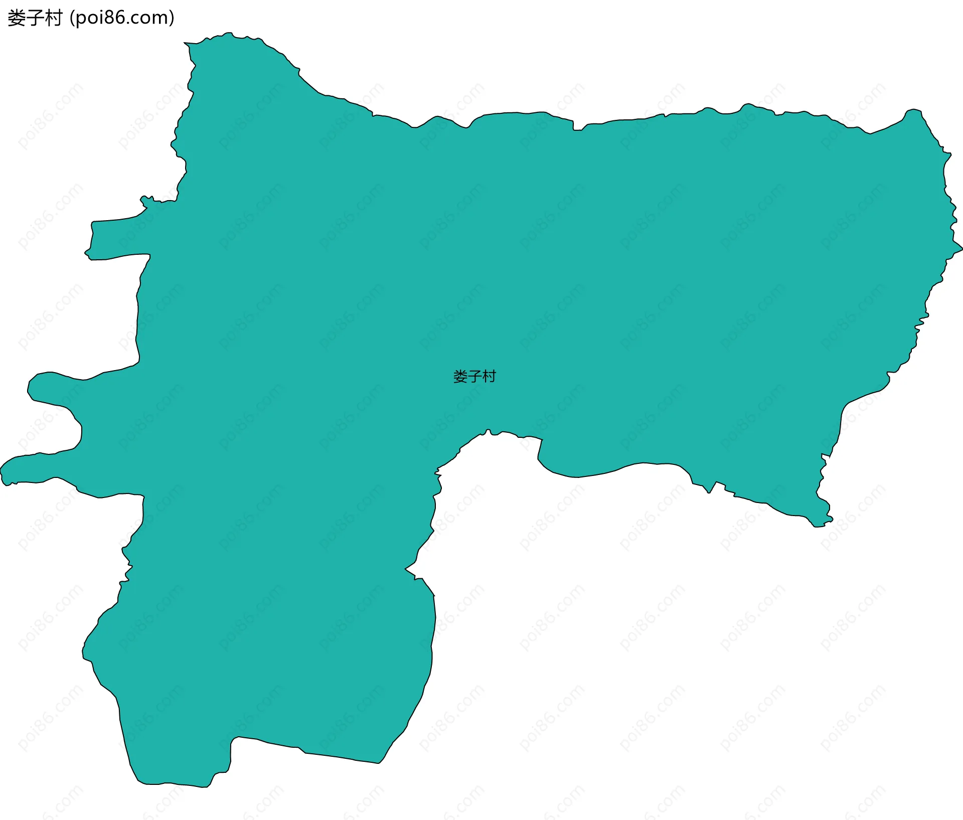 娄子村边界地图