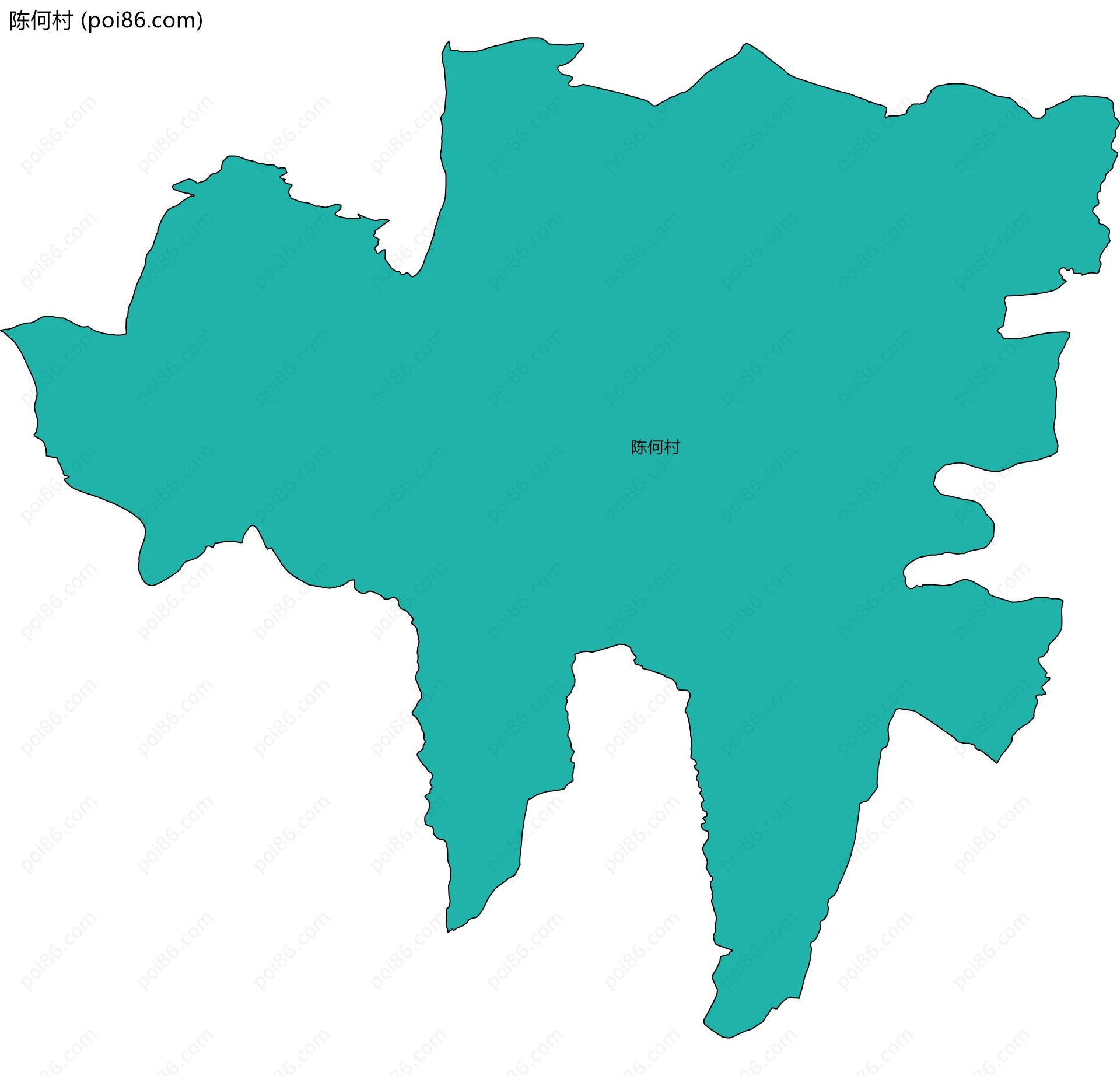 陈何村边界地图