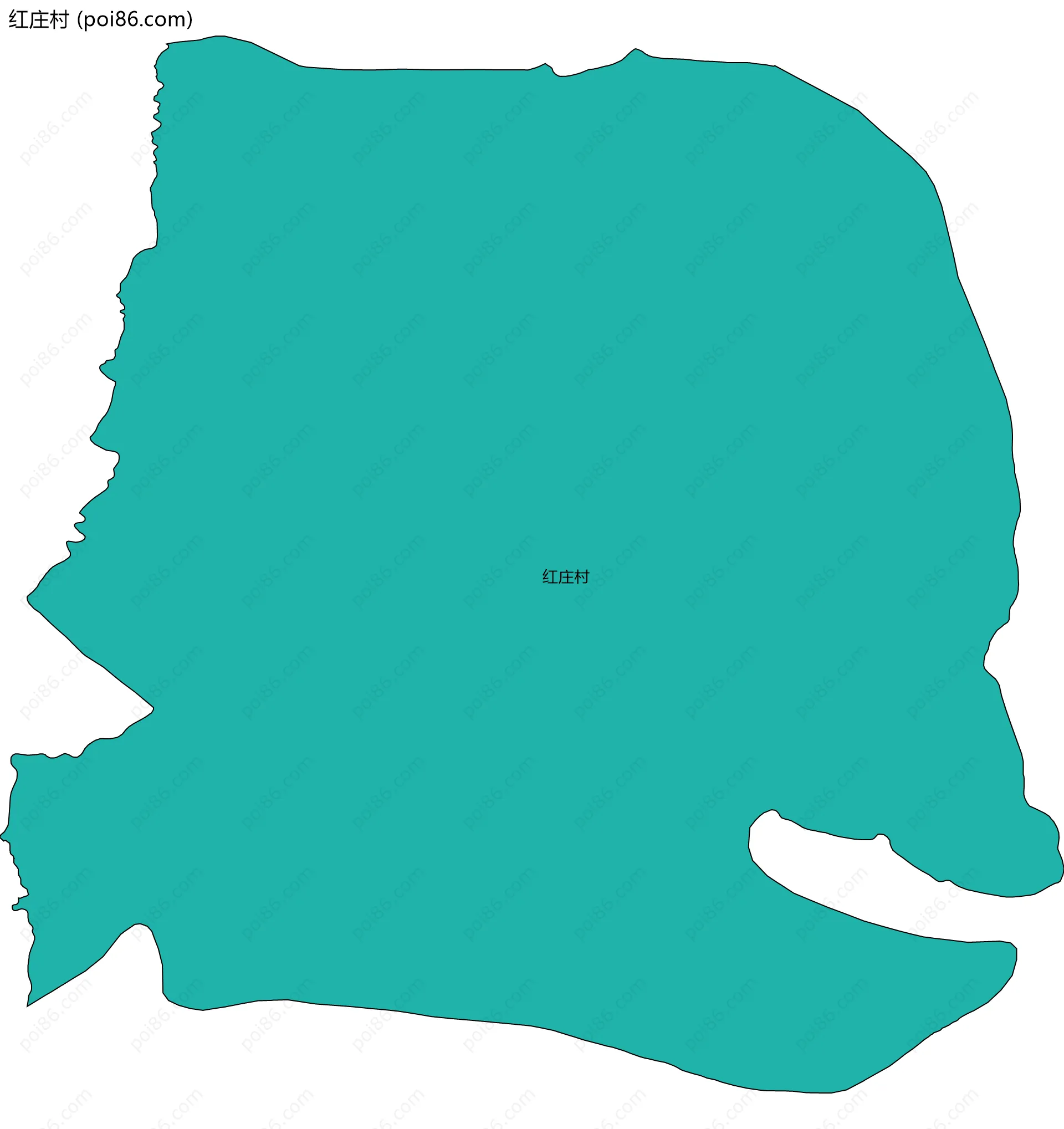 红庄村边界地图