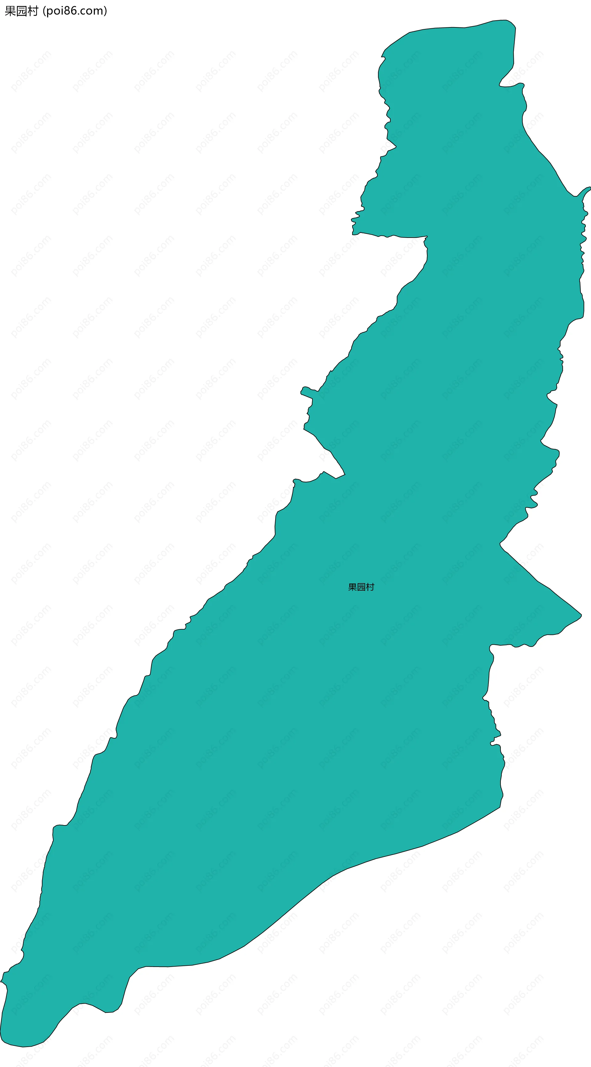 果园村边界地图