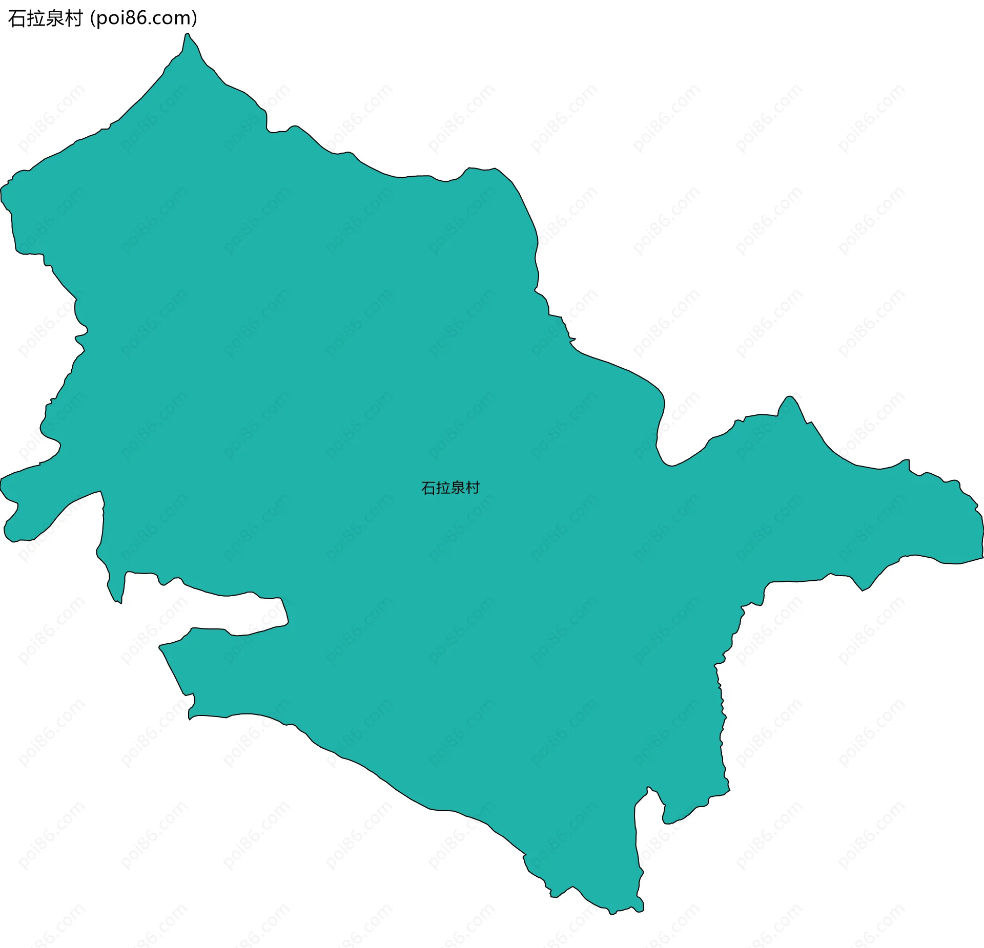石拉泉村边界地图