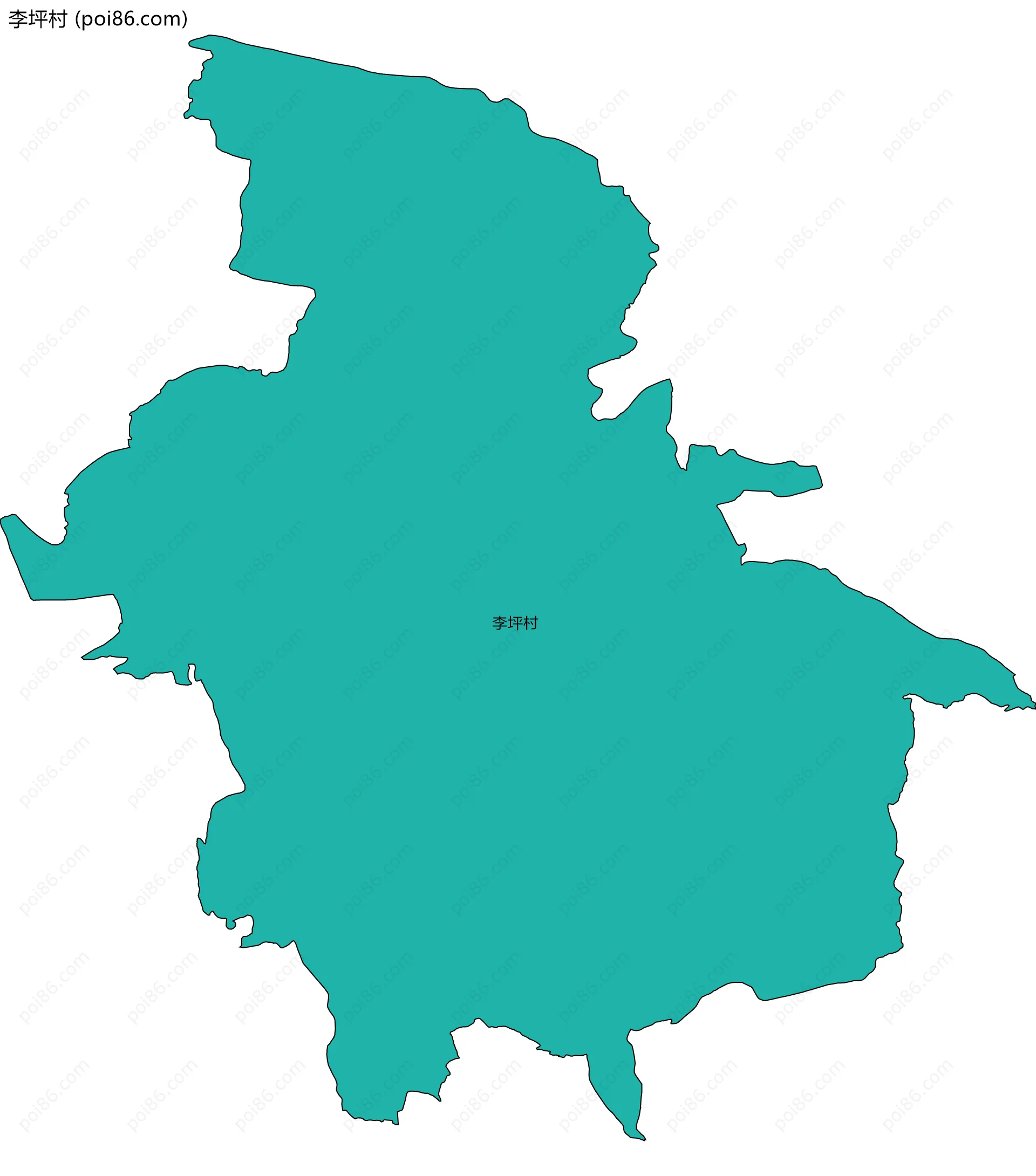 李坪村边界地图