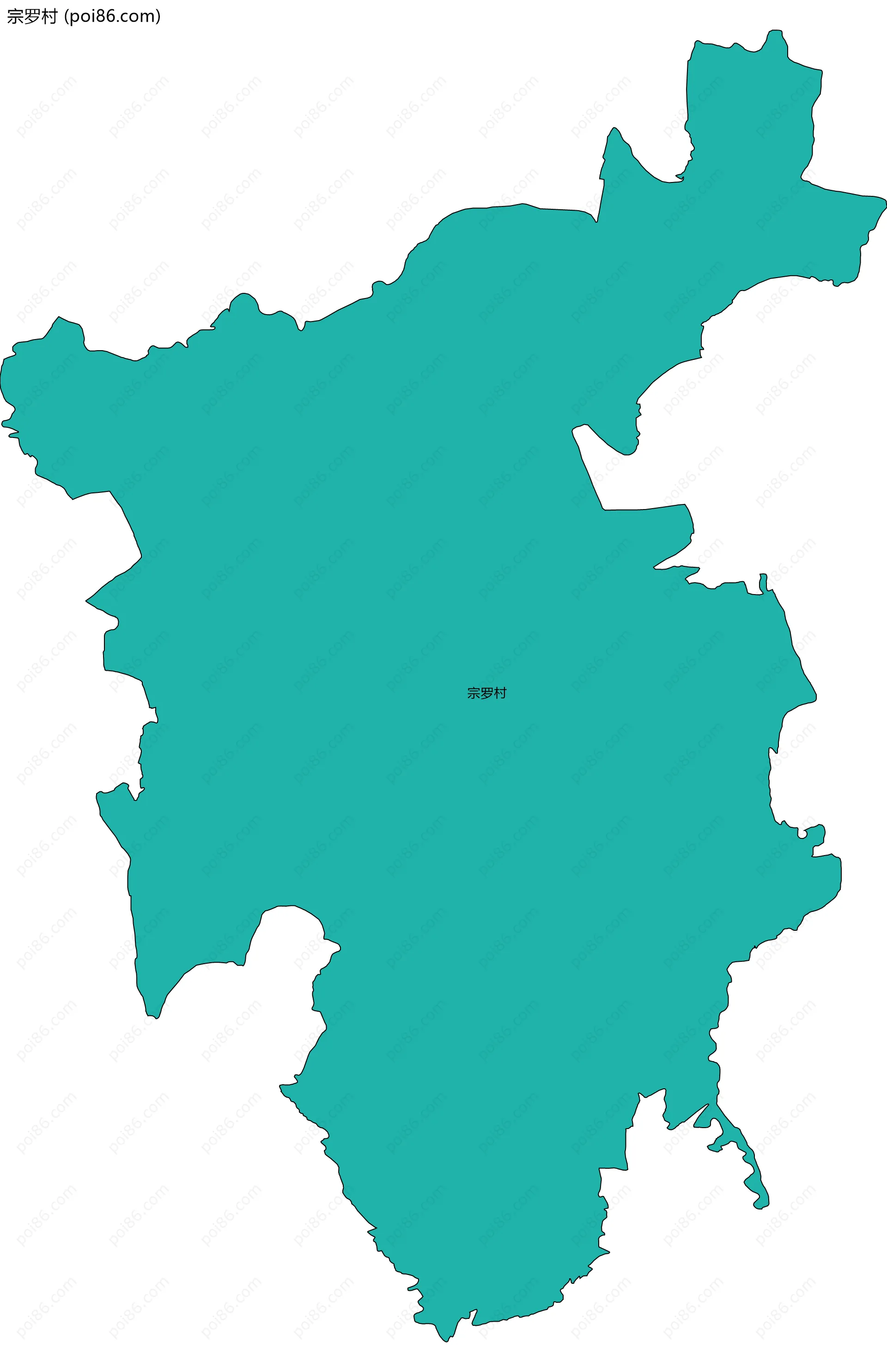 宗罗村边界地图