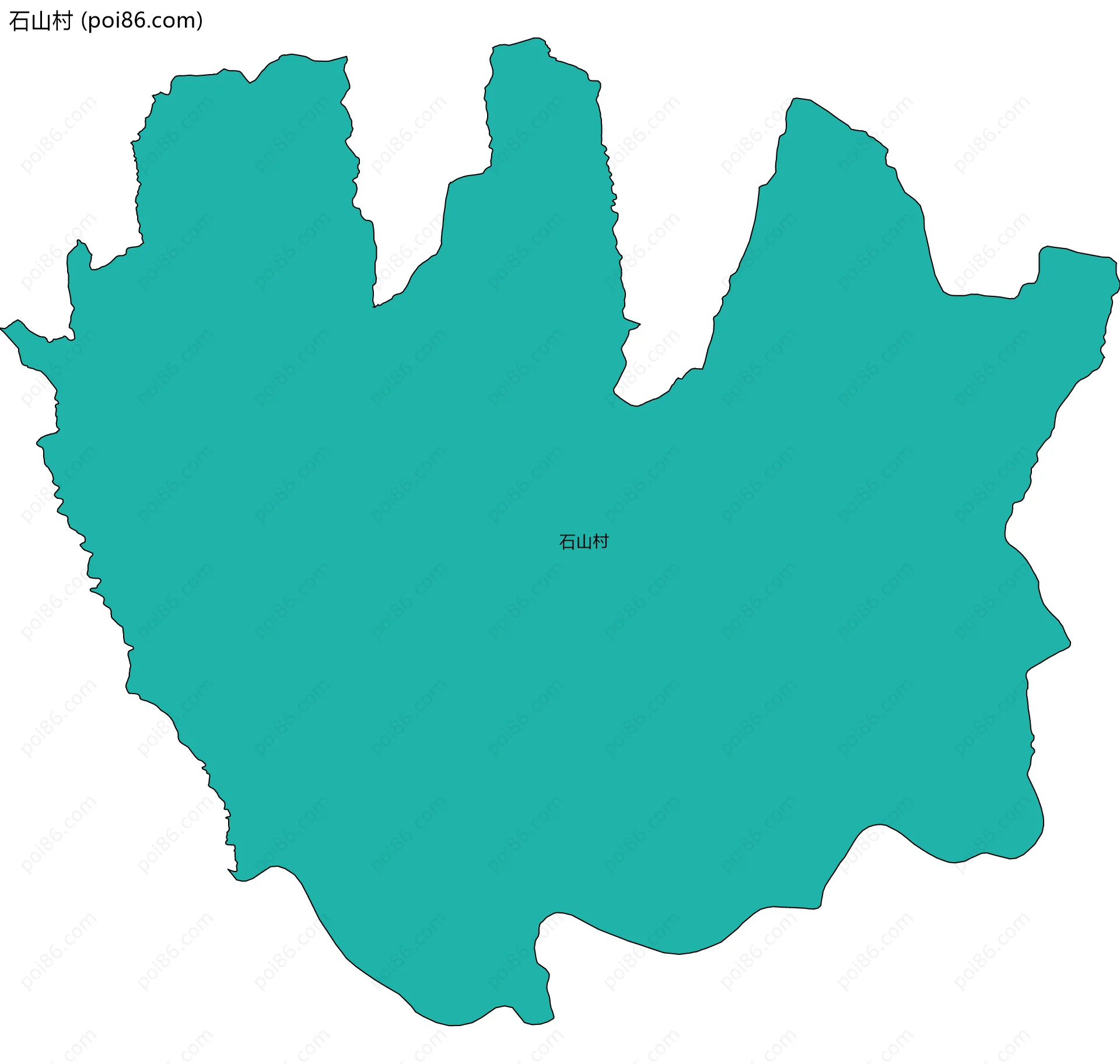 石山村边界地图