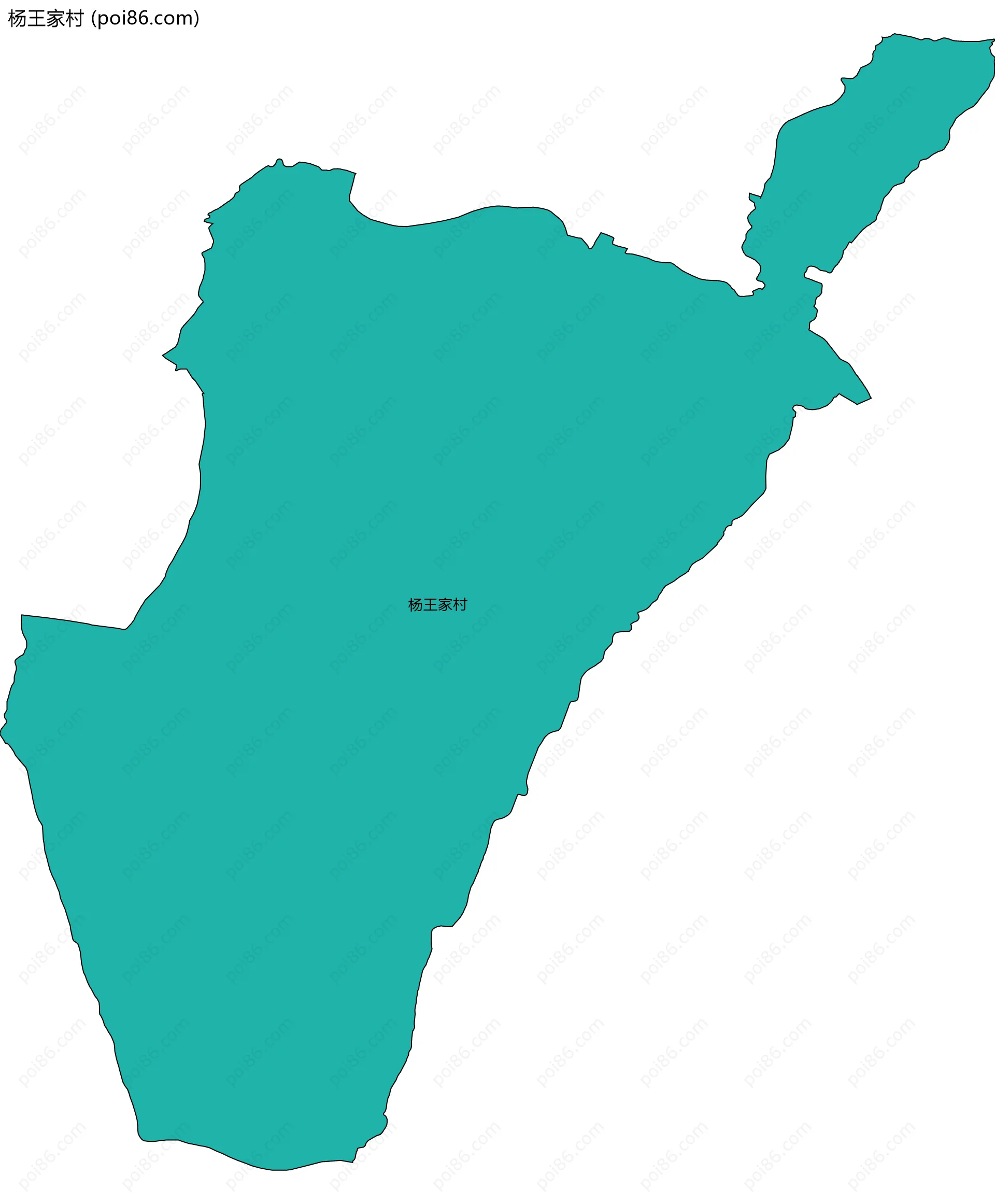 杨王家村边界地图