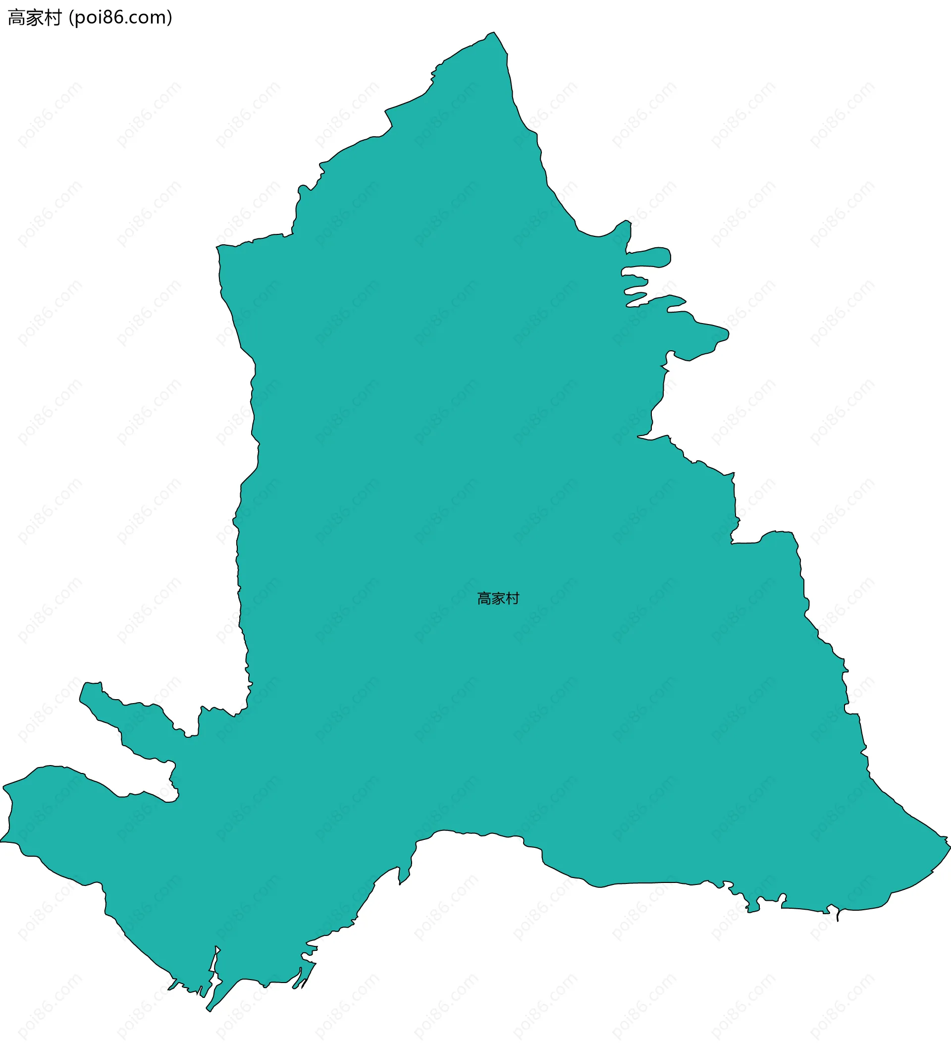 高家村边界地图
