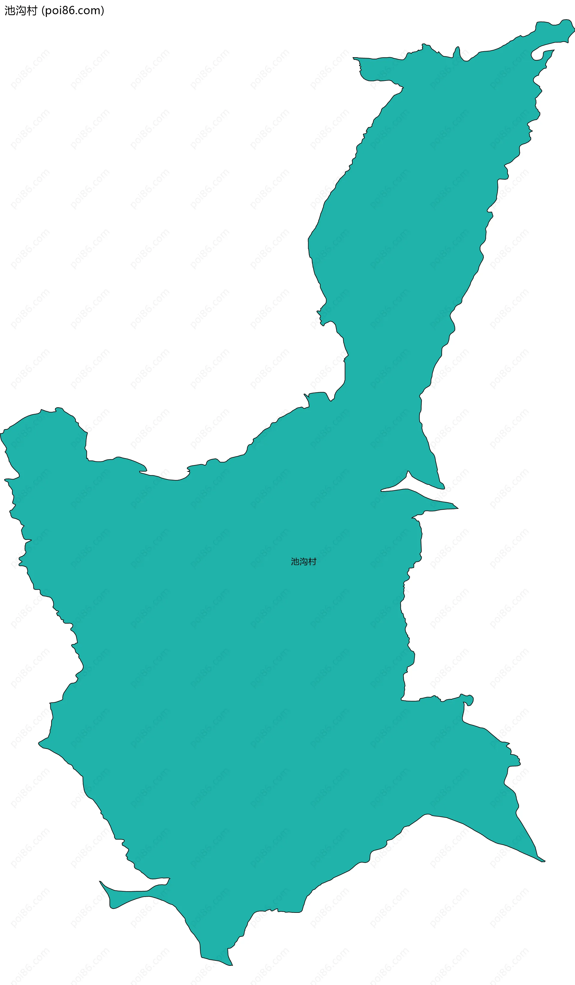 池沟村边界地图