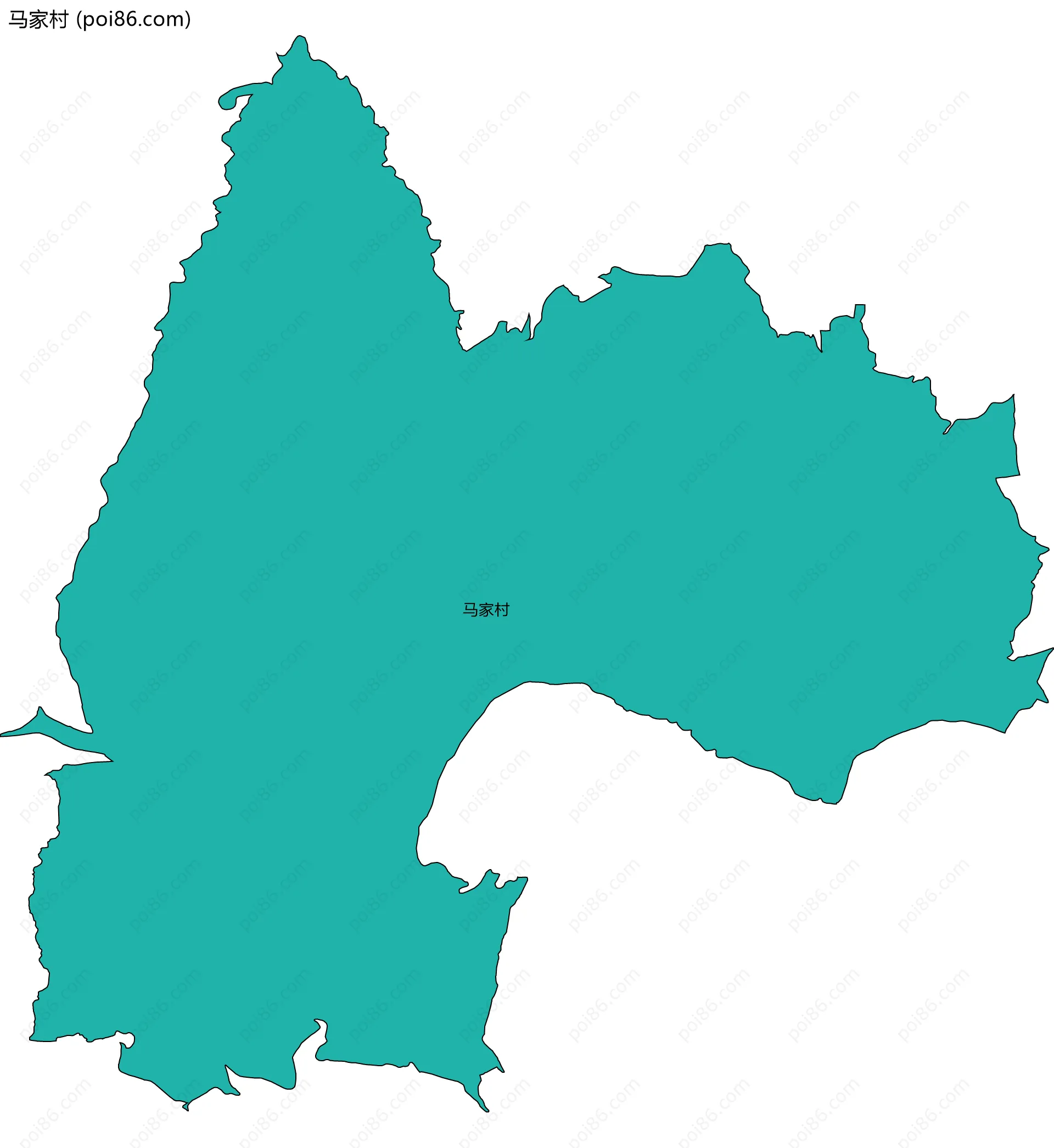 马家村边界地图