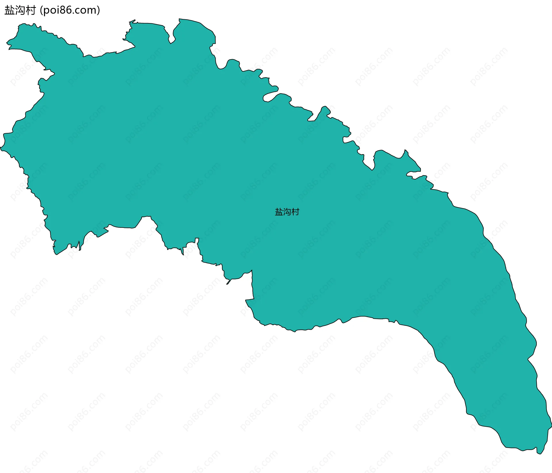 盐沟村边界地图