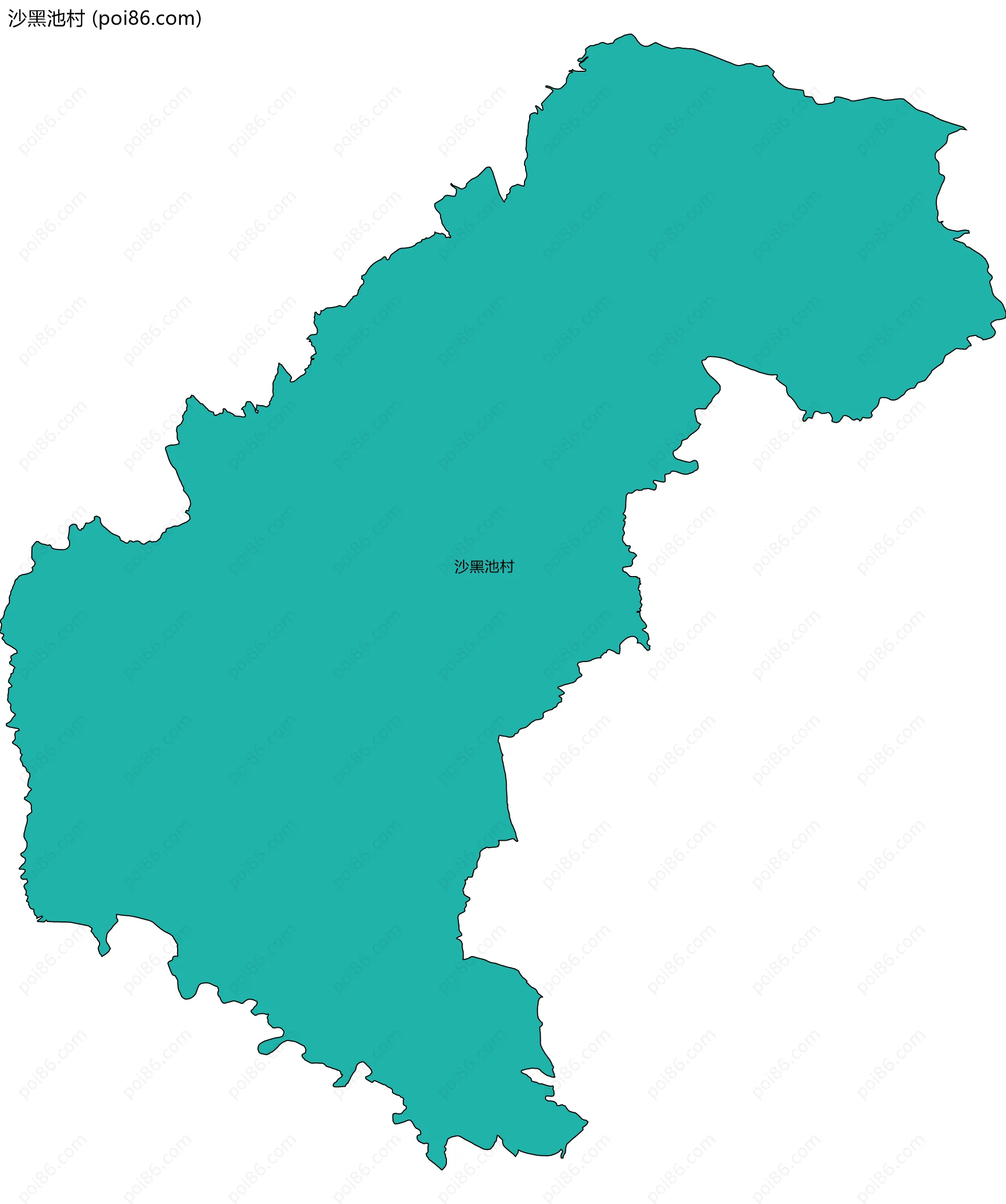 沙黑池村边界地图