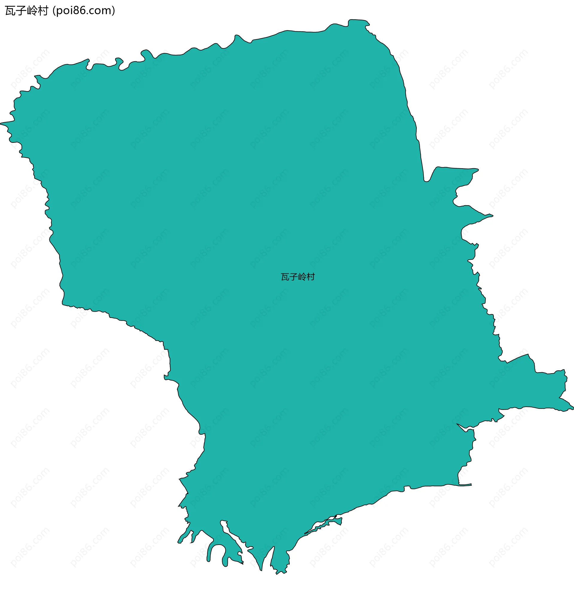 瓦子岭村边界地图