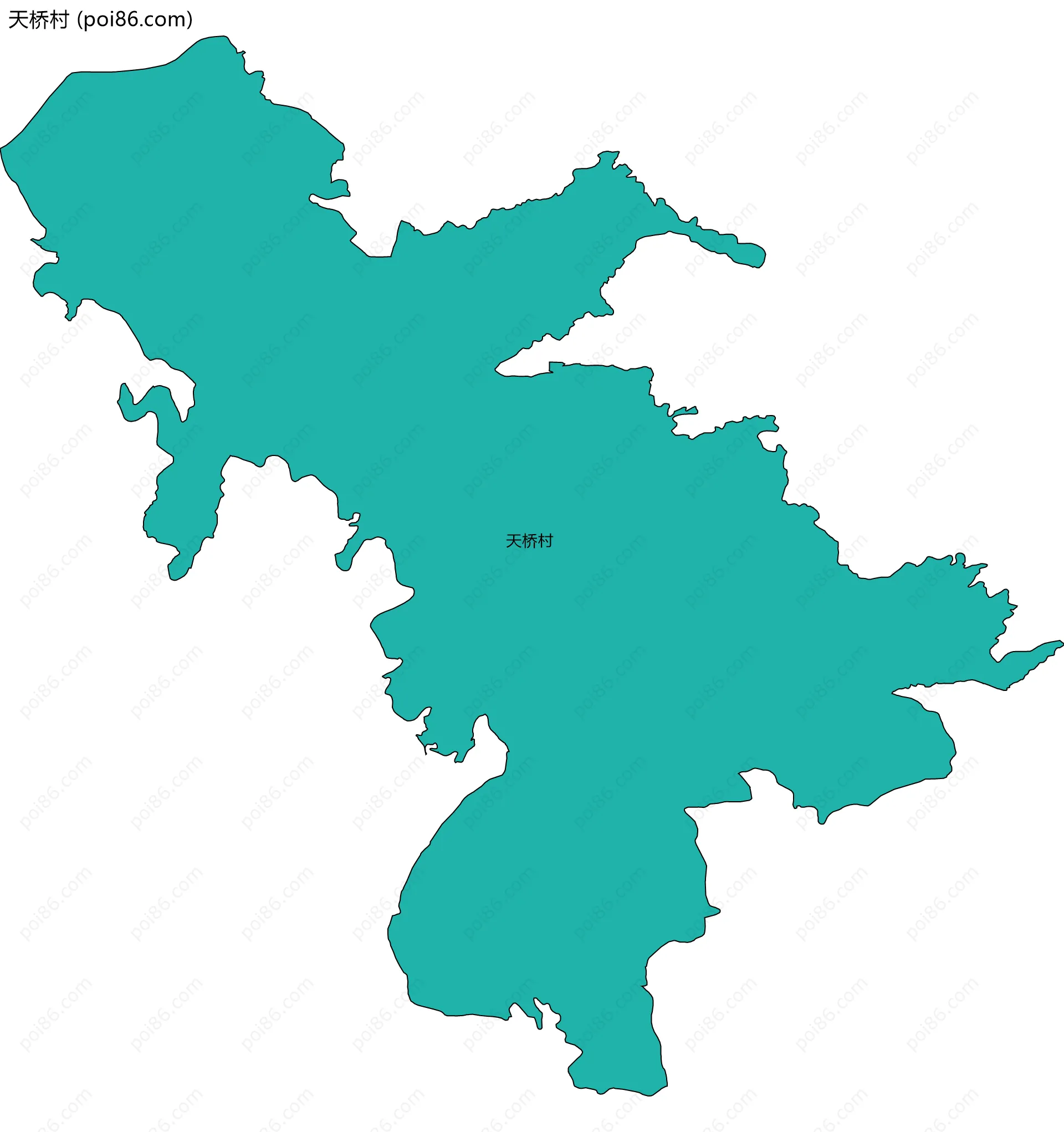 天桥村边界地图