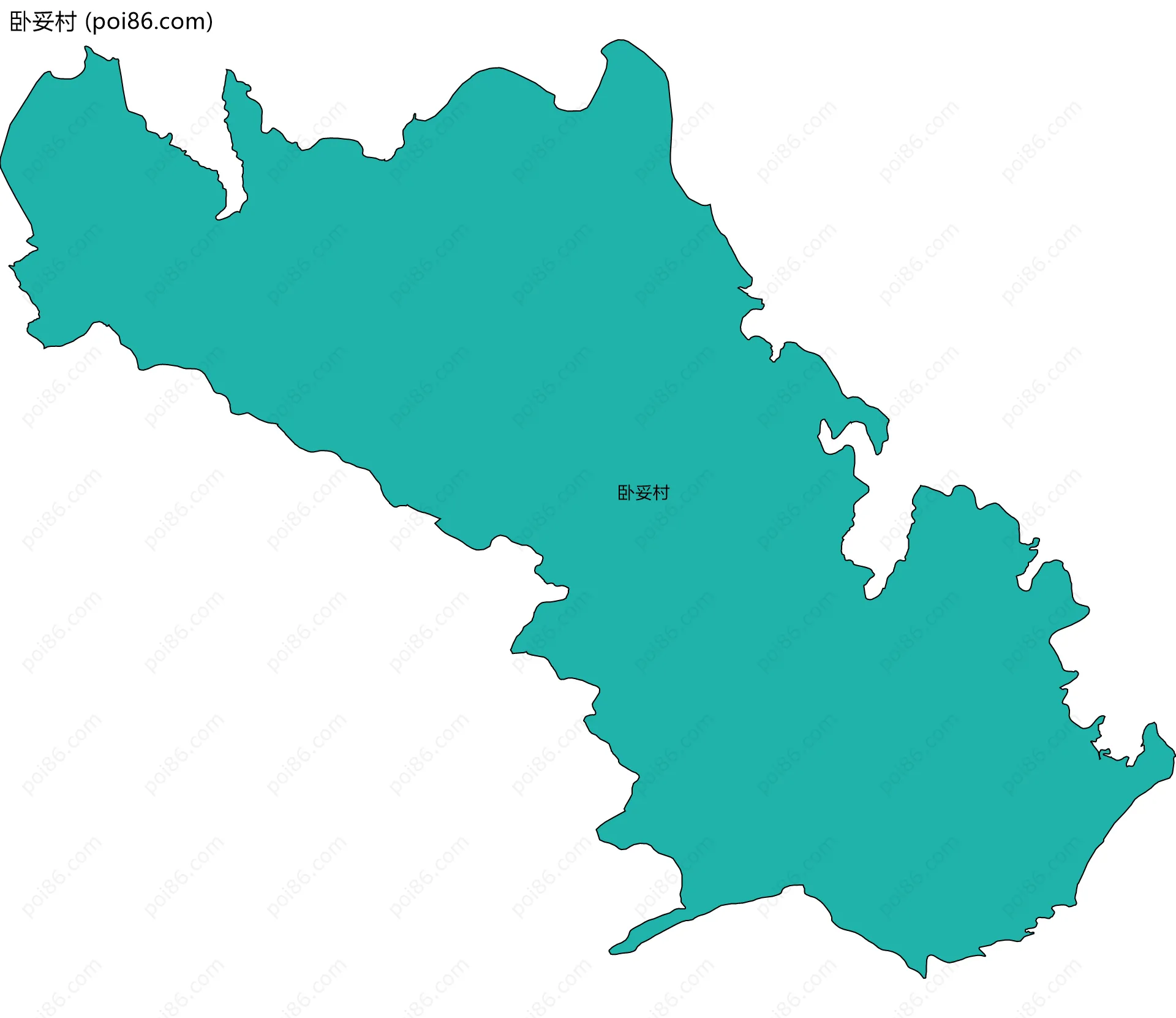 卧妥村边界地图