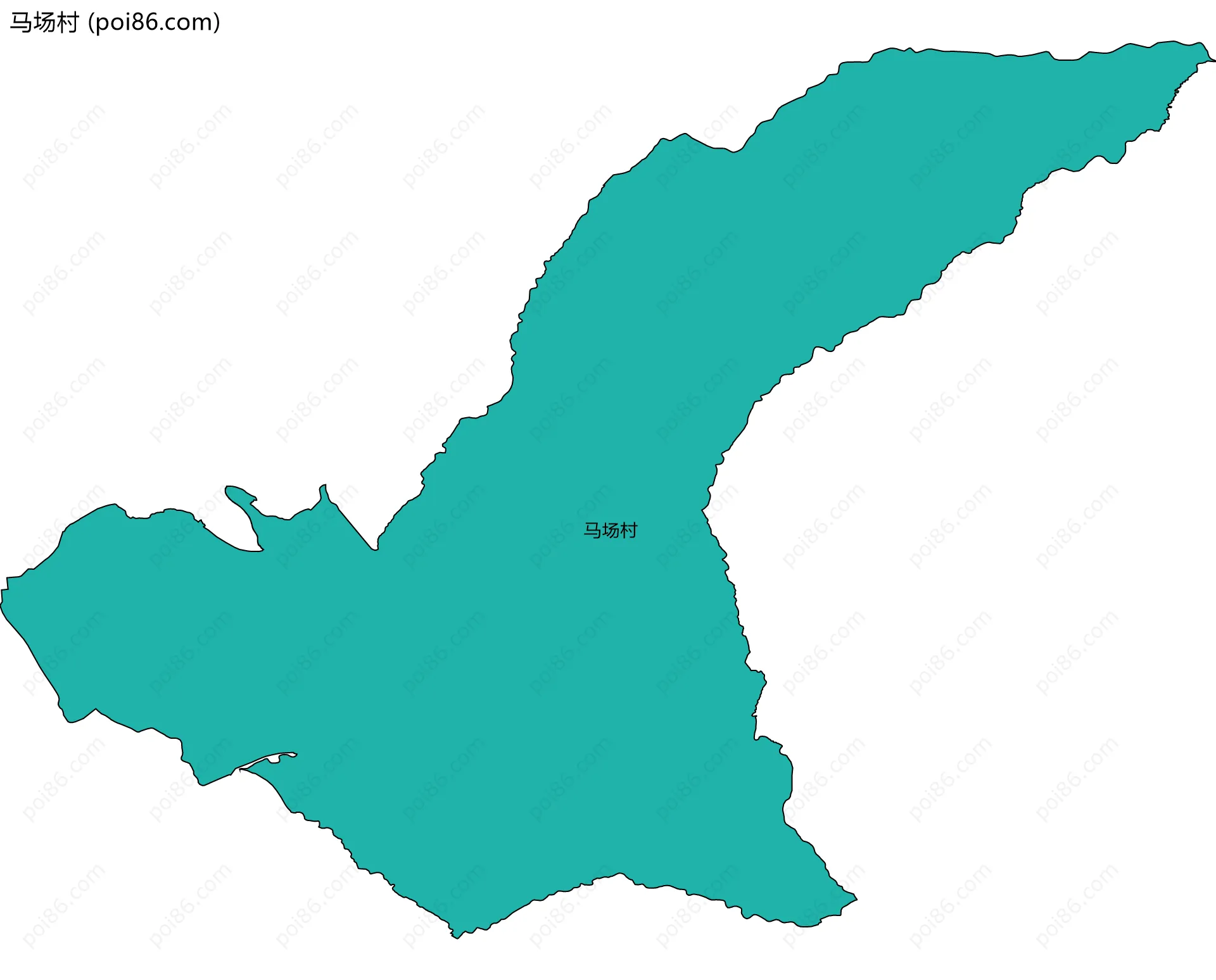 马场村边界地图