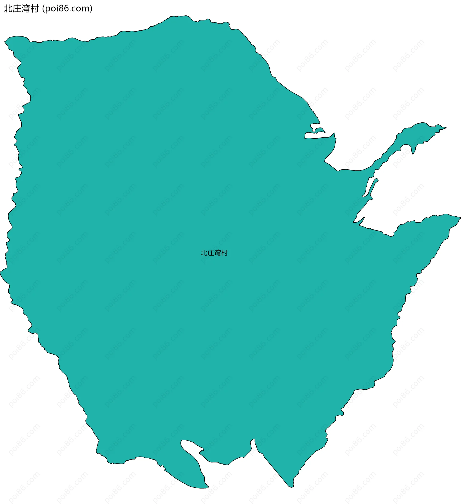 北庄湾村边界地图