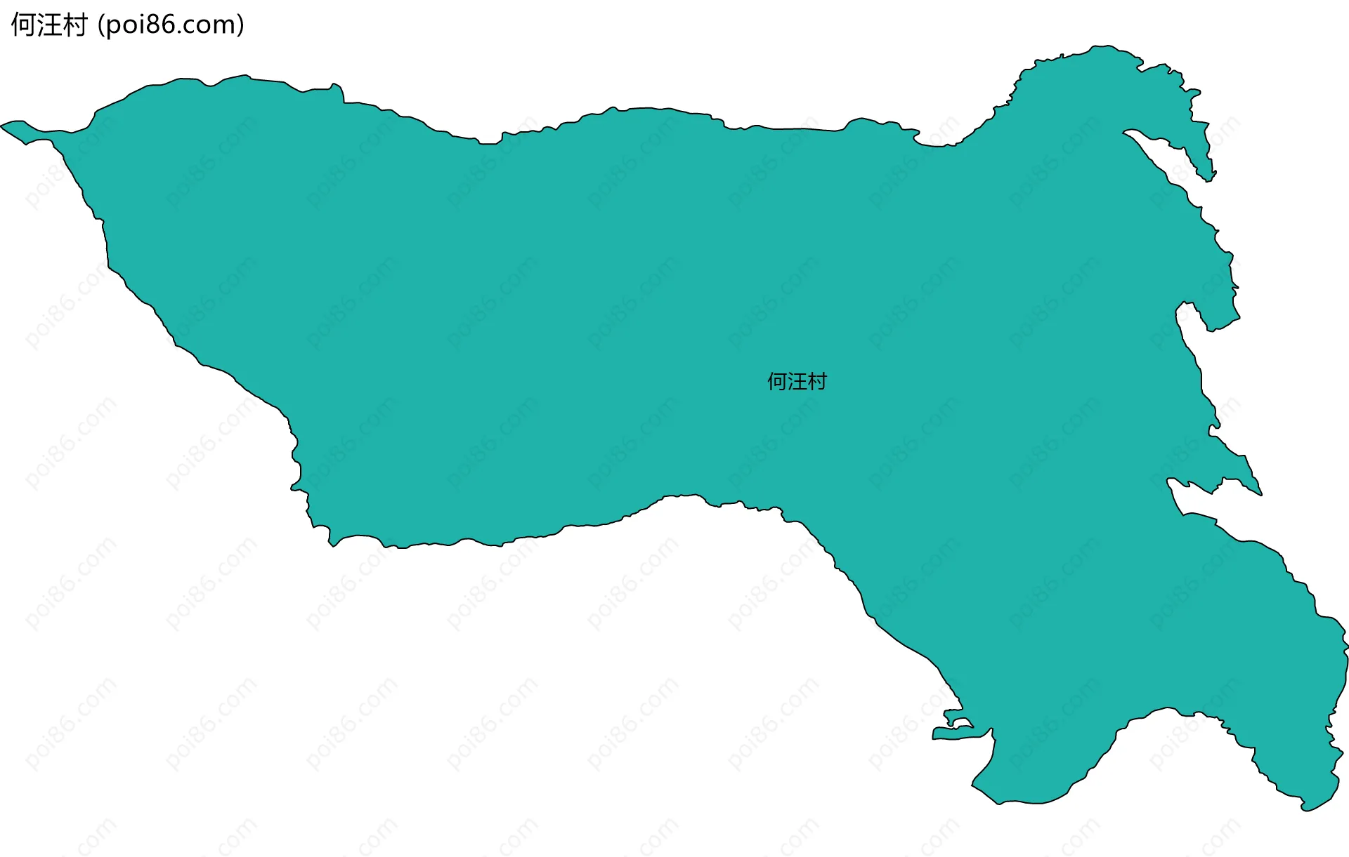 何汪村边界地图