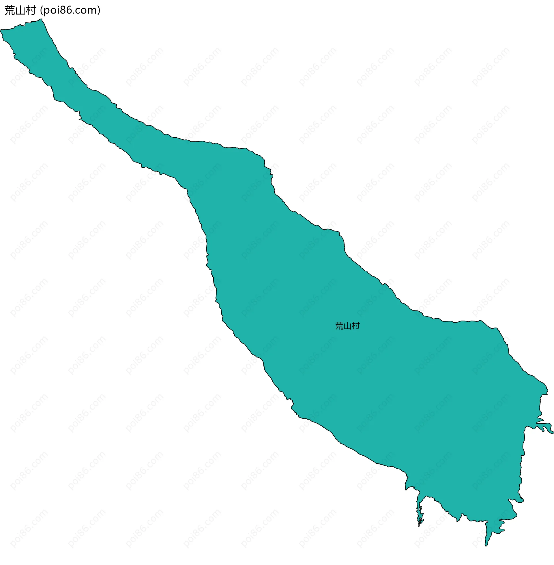 荒山村边界地图
