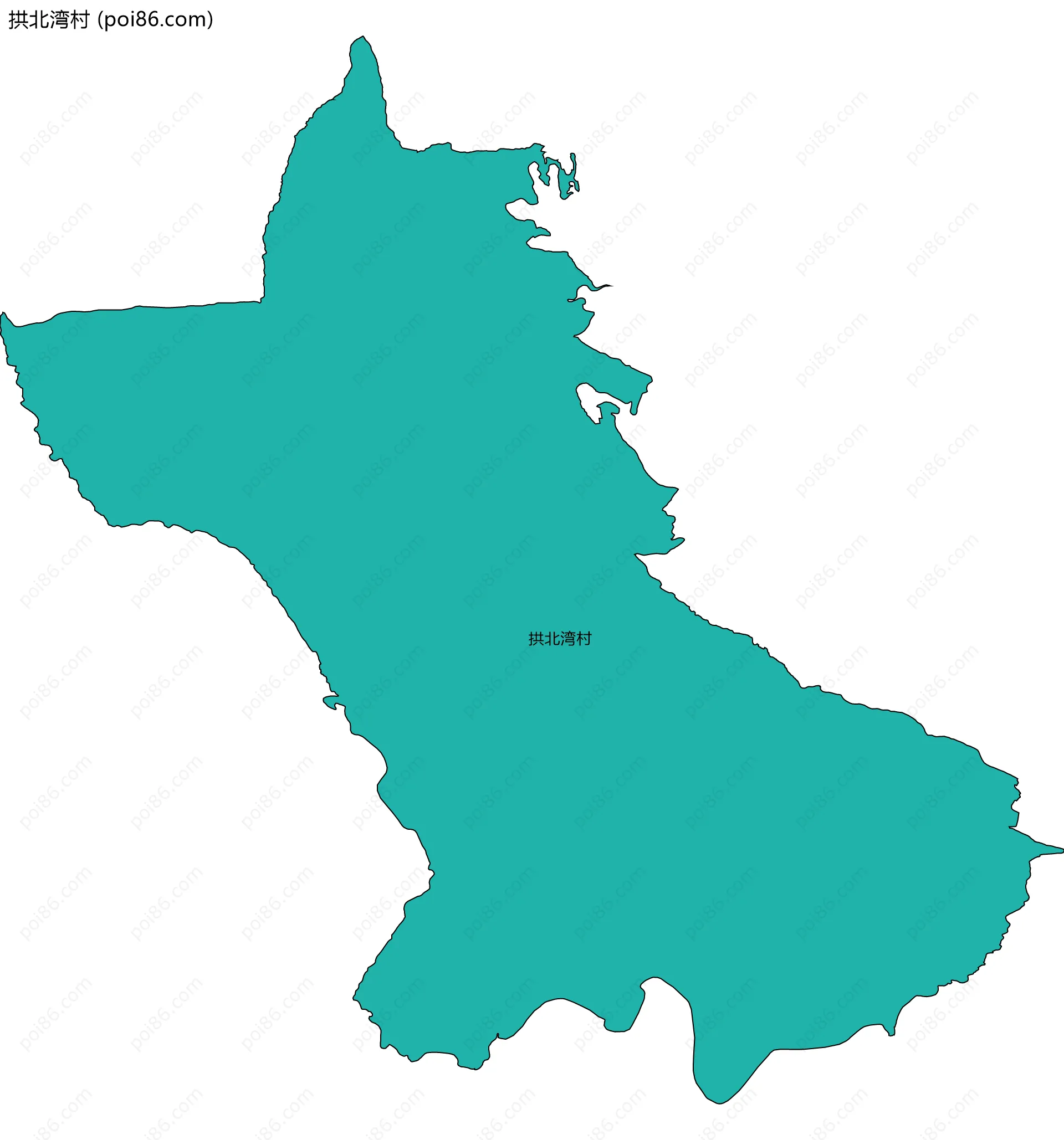 拱北湾村边界地图