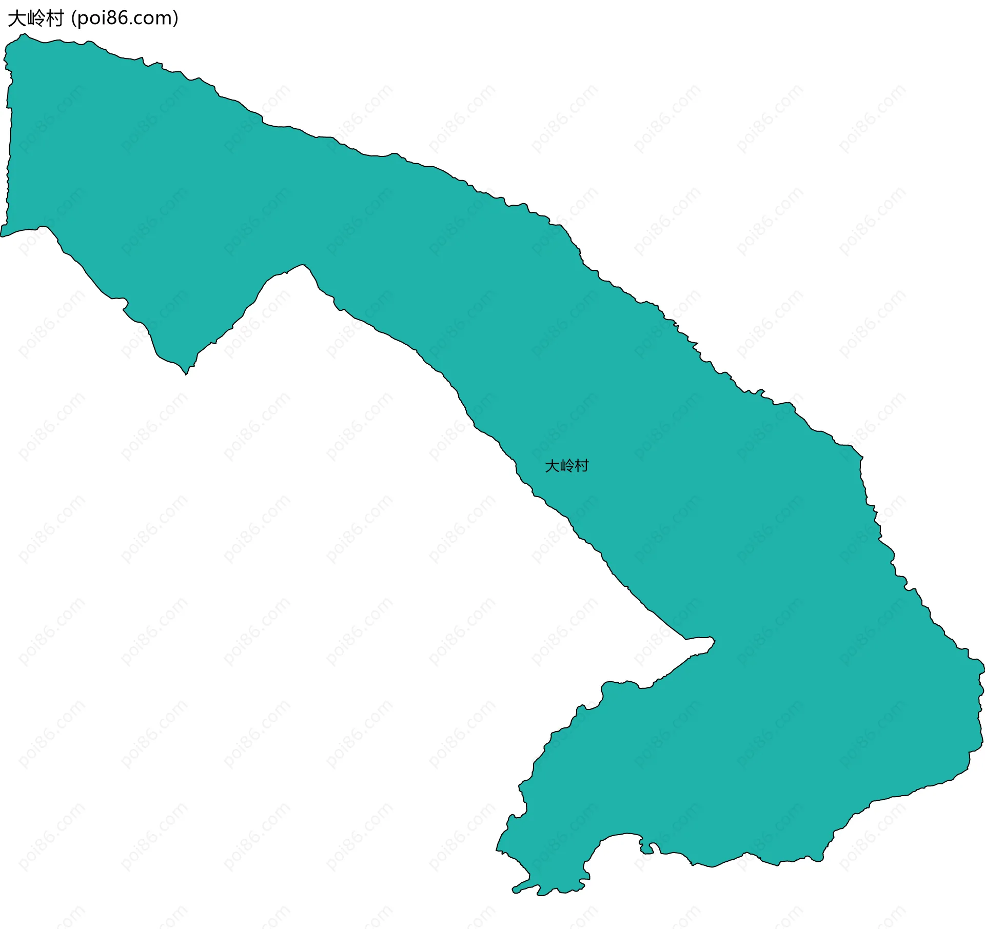 大岭村边界地图
