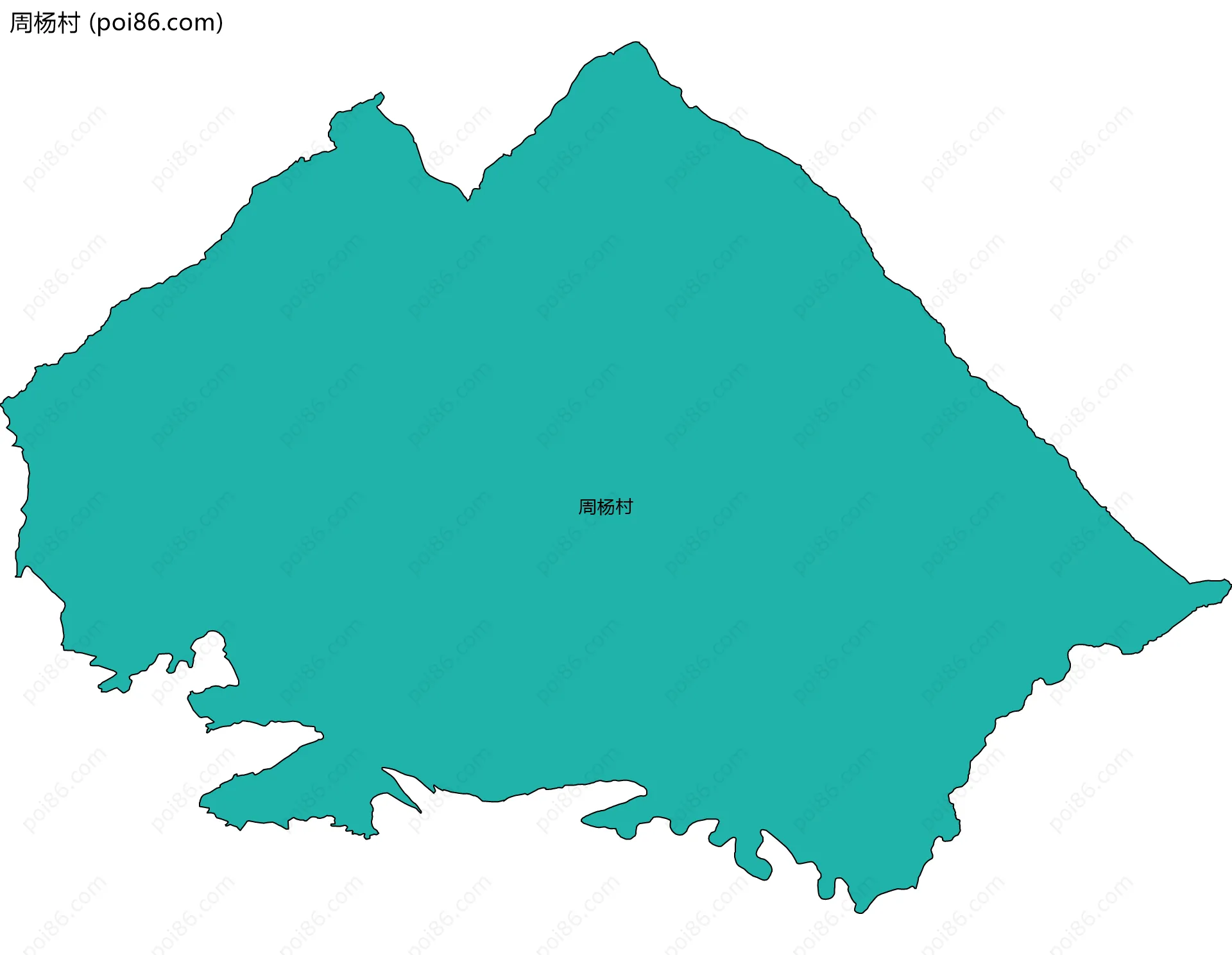 周杨村边界地图