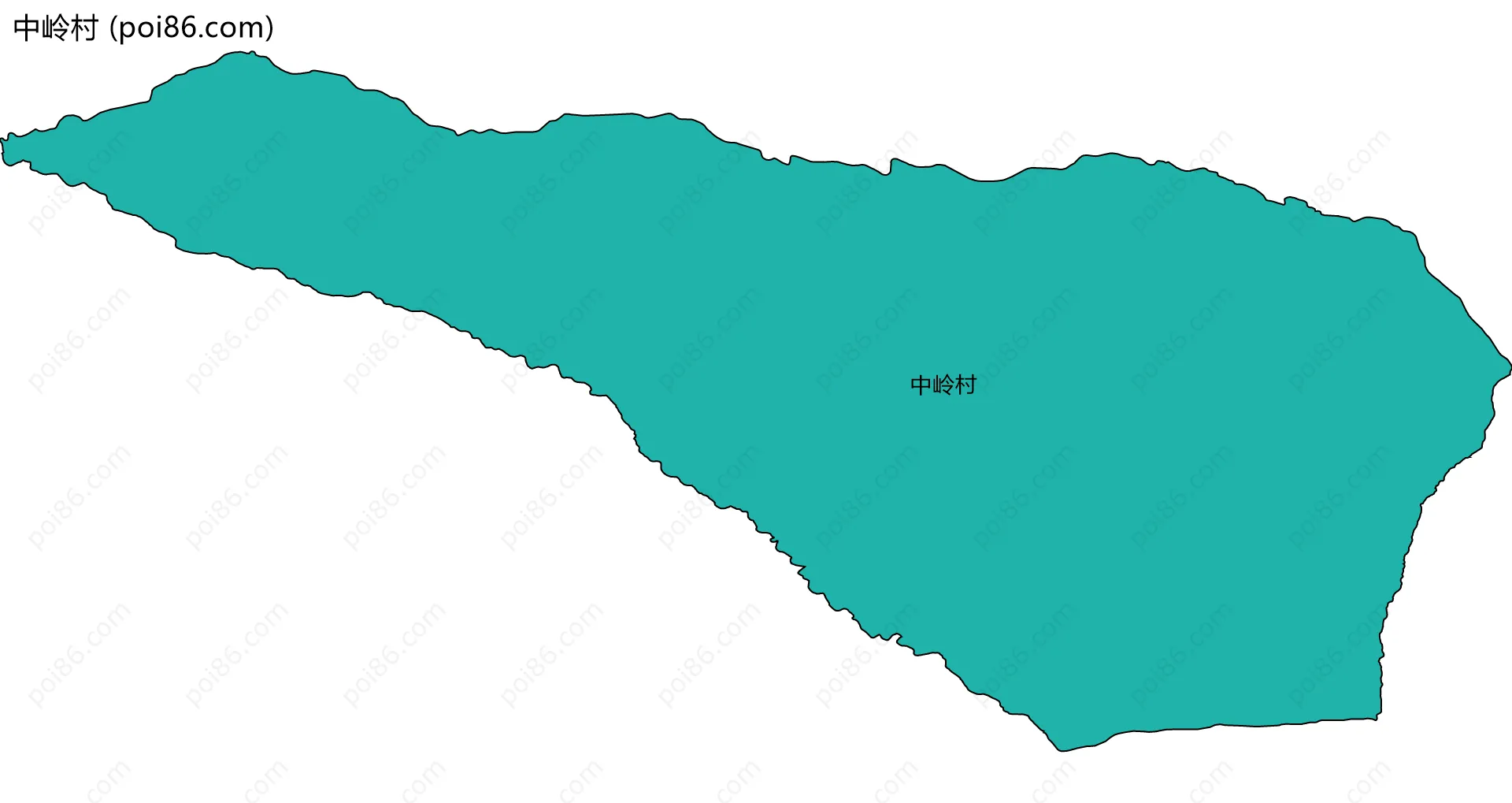 中岭村边界地图