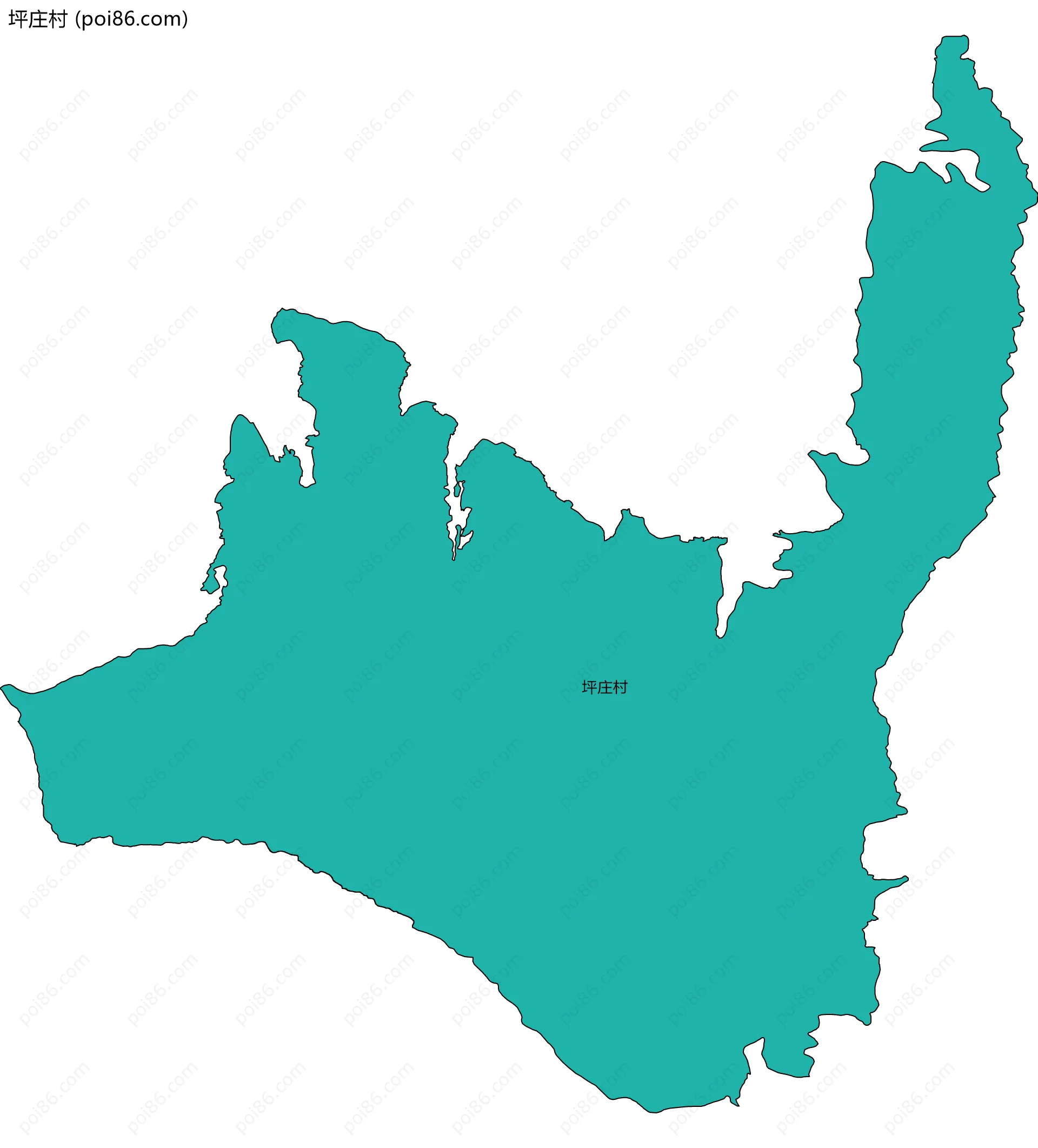 坪庄村边界地图