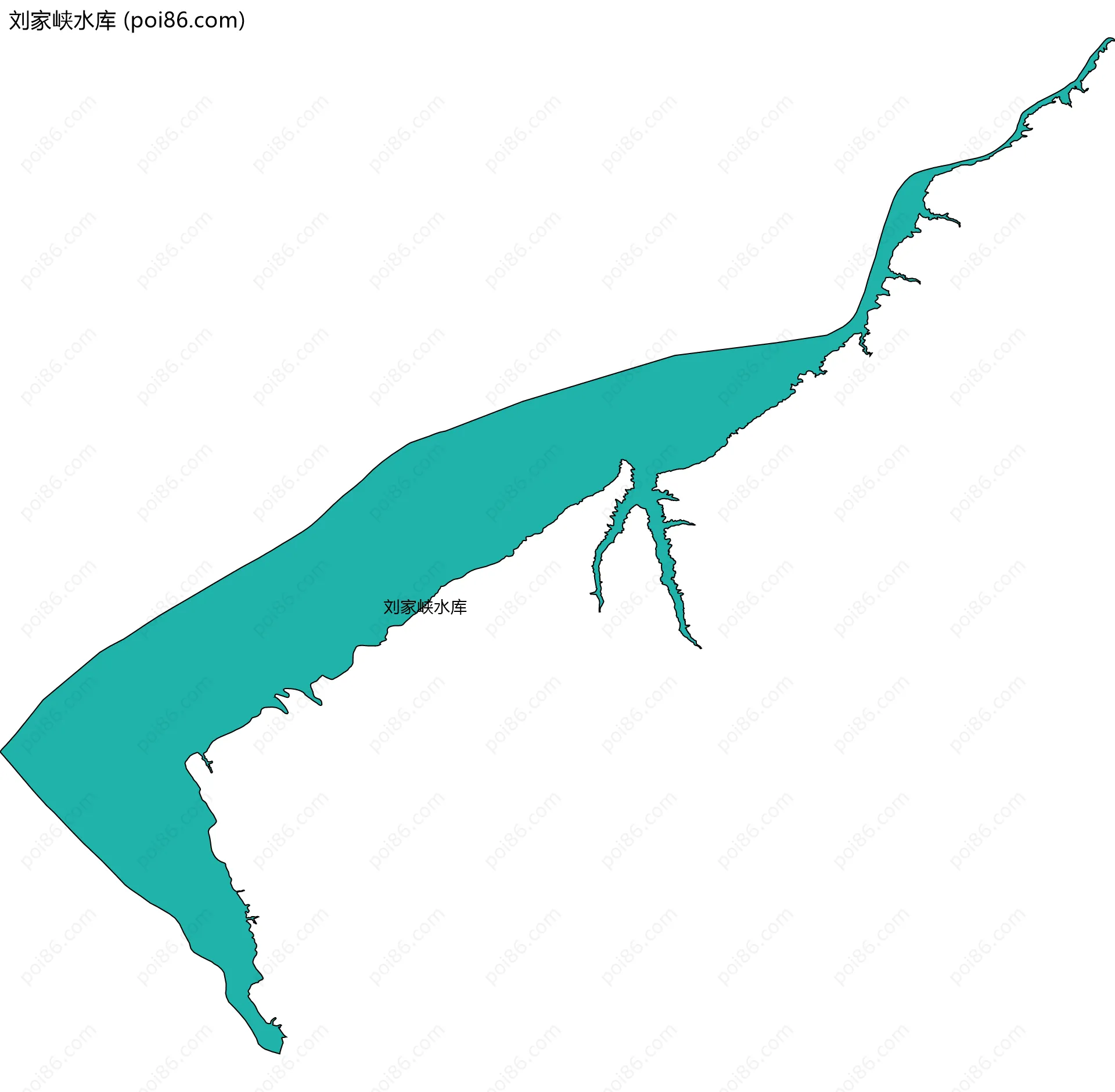 刘家峡水库边界地图