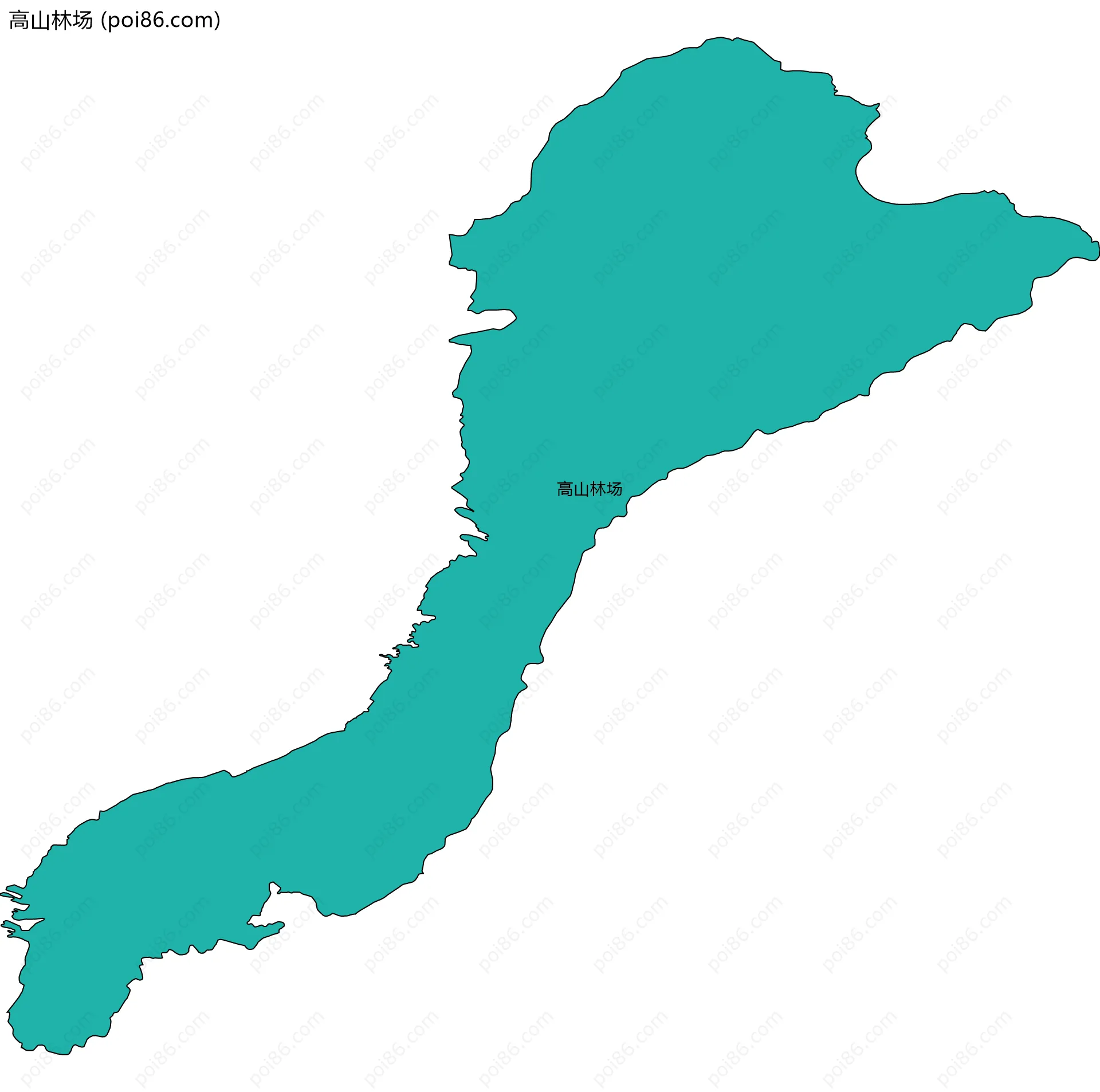 高山林场边界地图