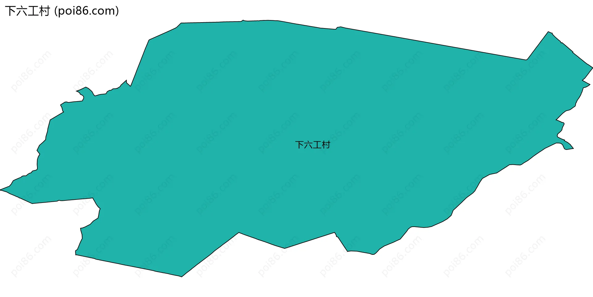 下六工村边界地图