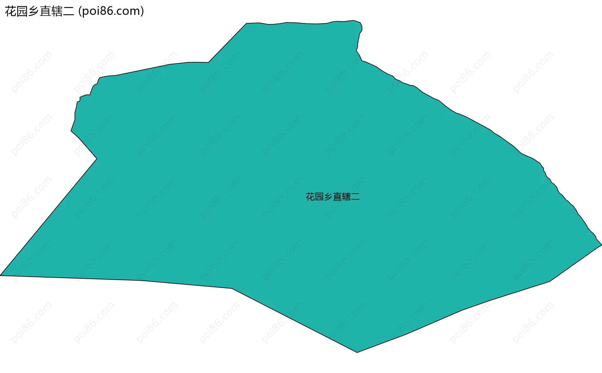 花园乡直辖二边界地图