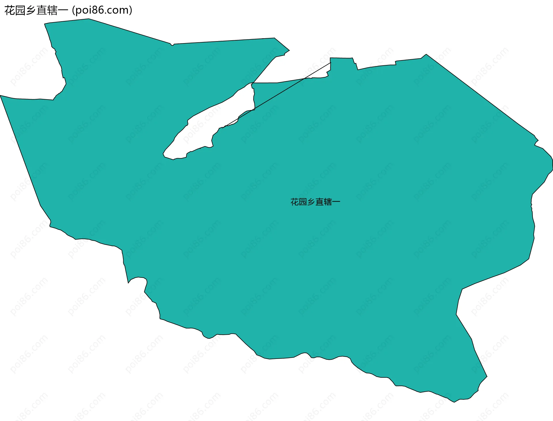 花园乡直辖一边界地图