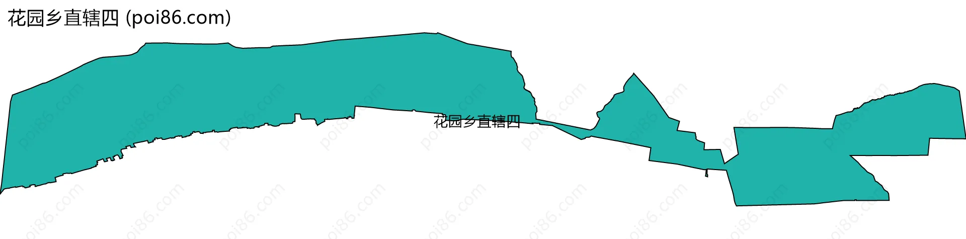 花园乡直辖四边界地图