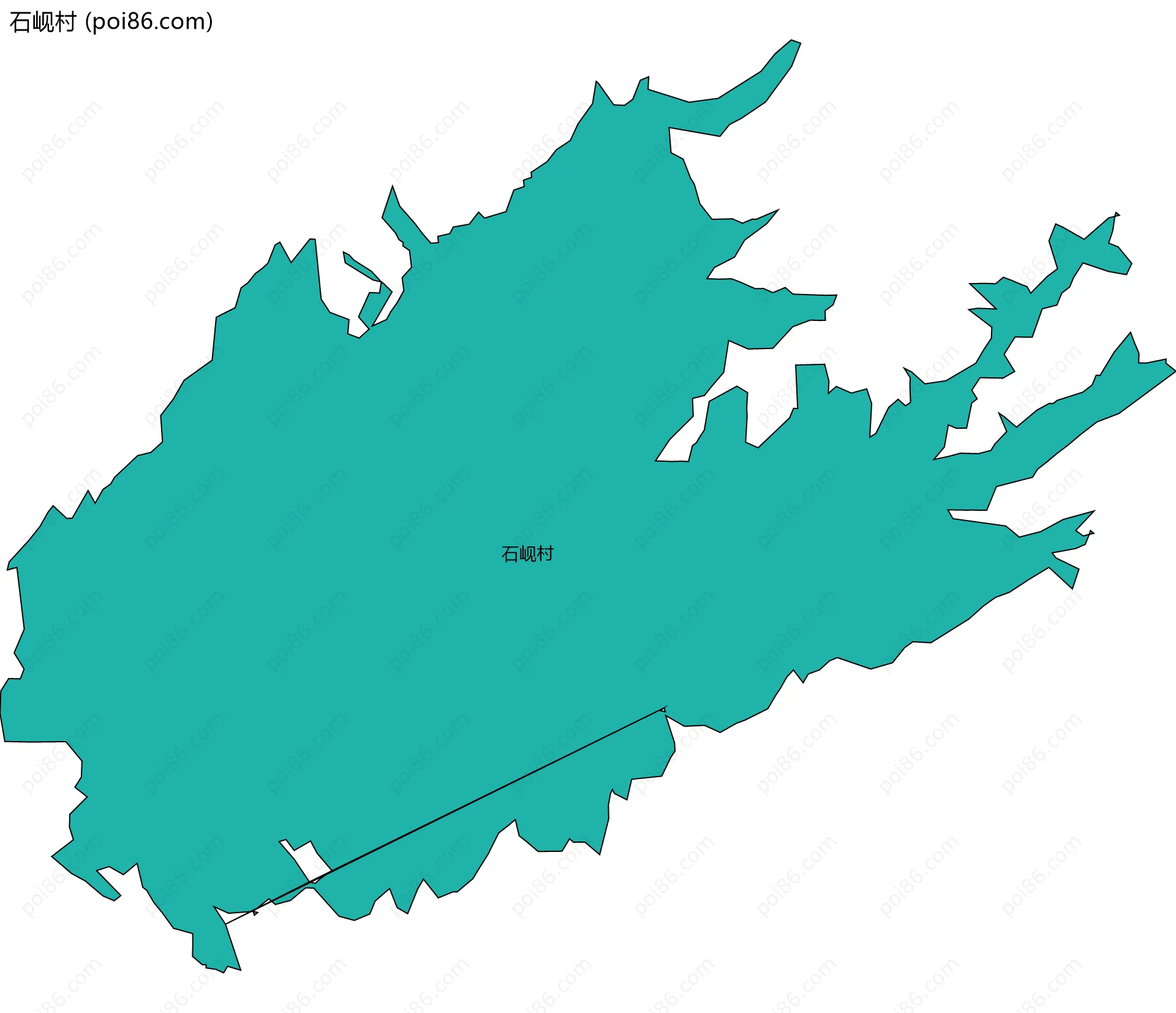石岘村边界地图