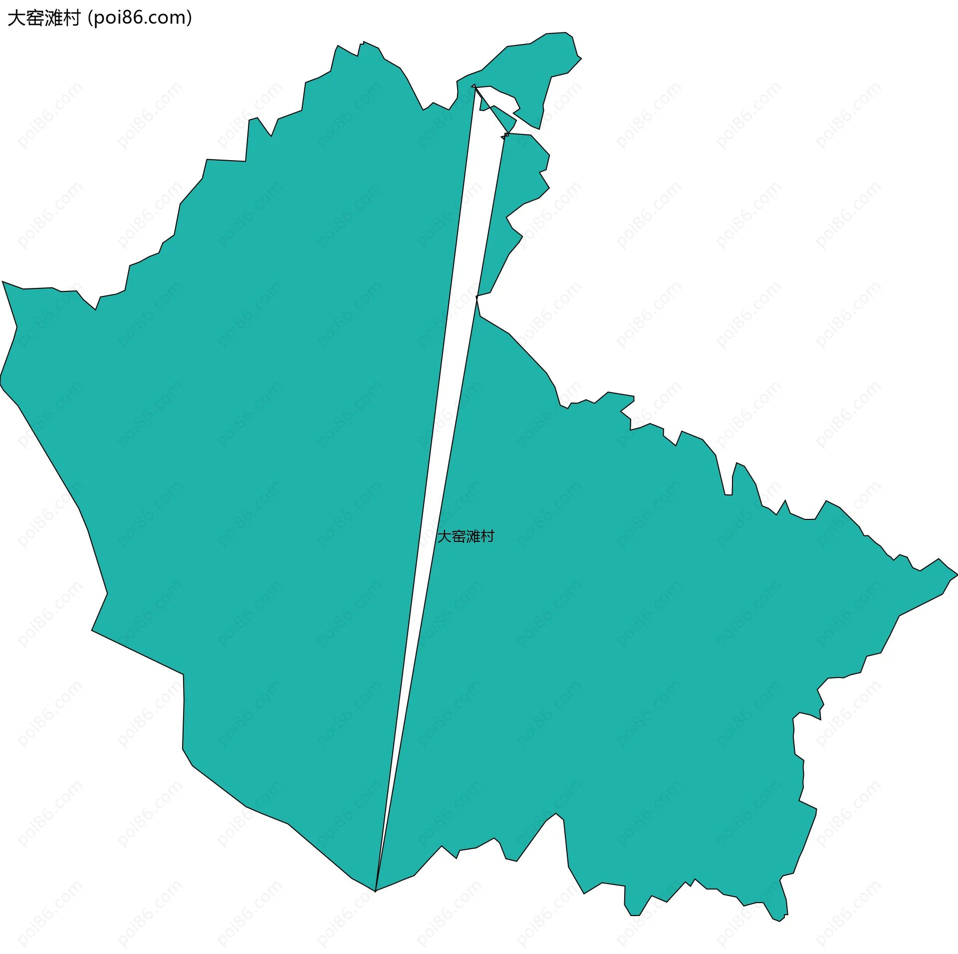 大窑滩村边界地图