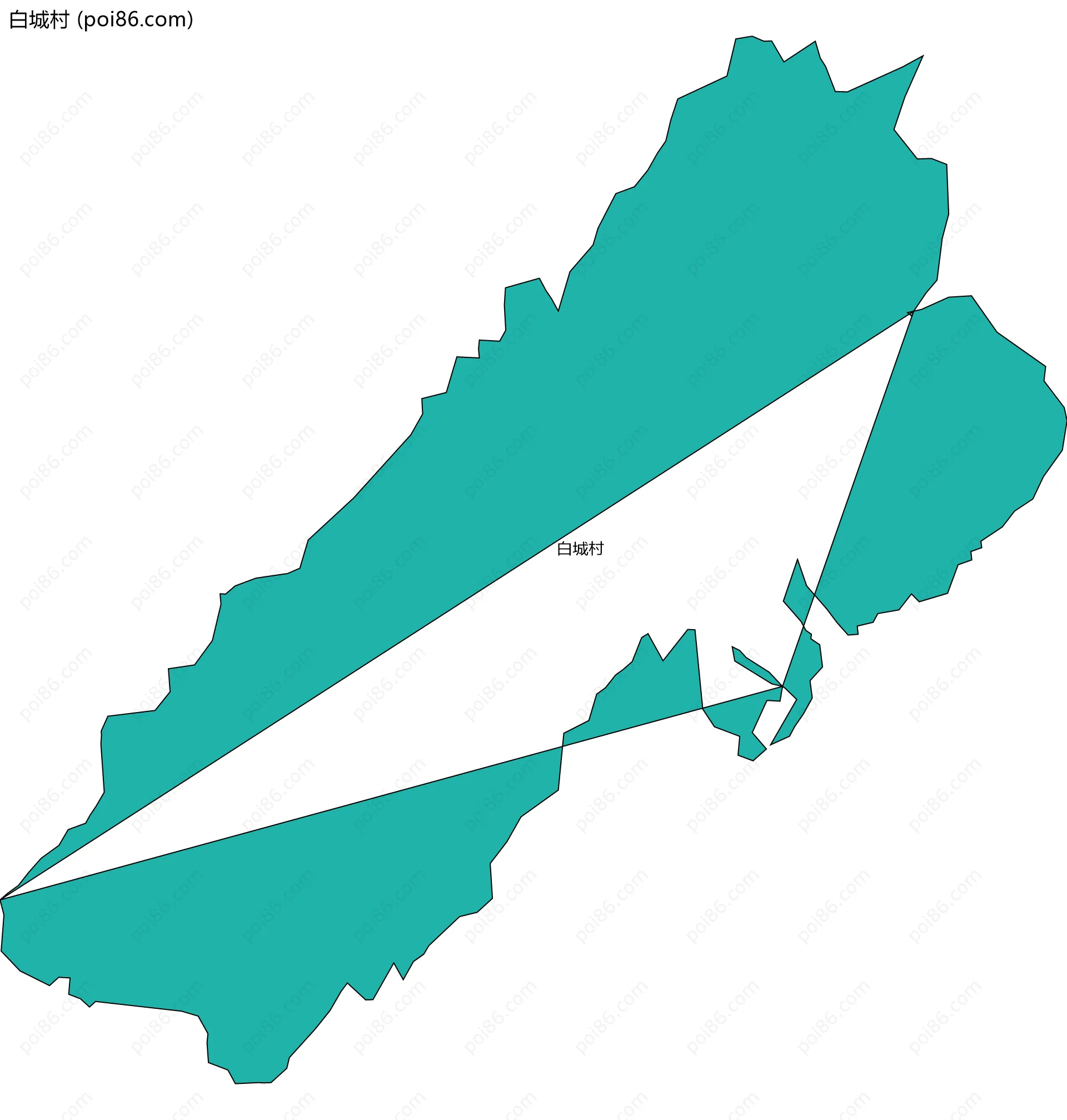 白城村边界地图