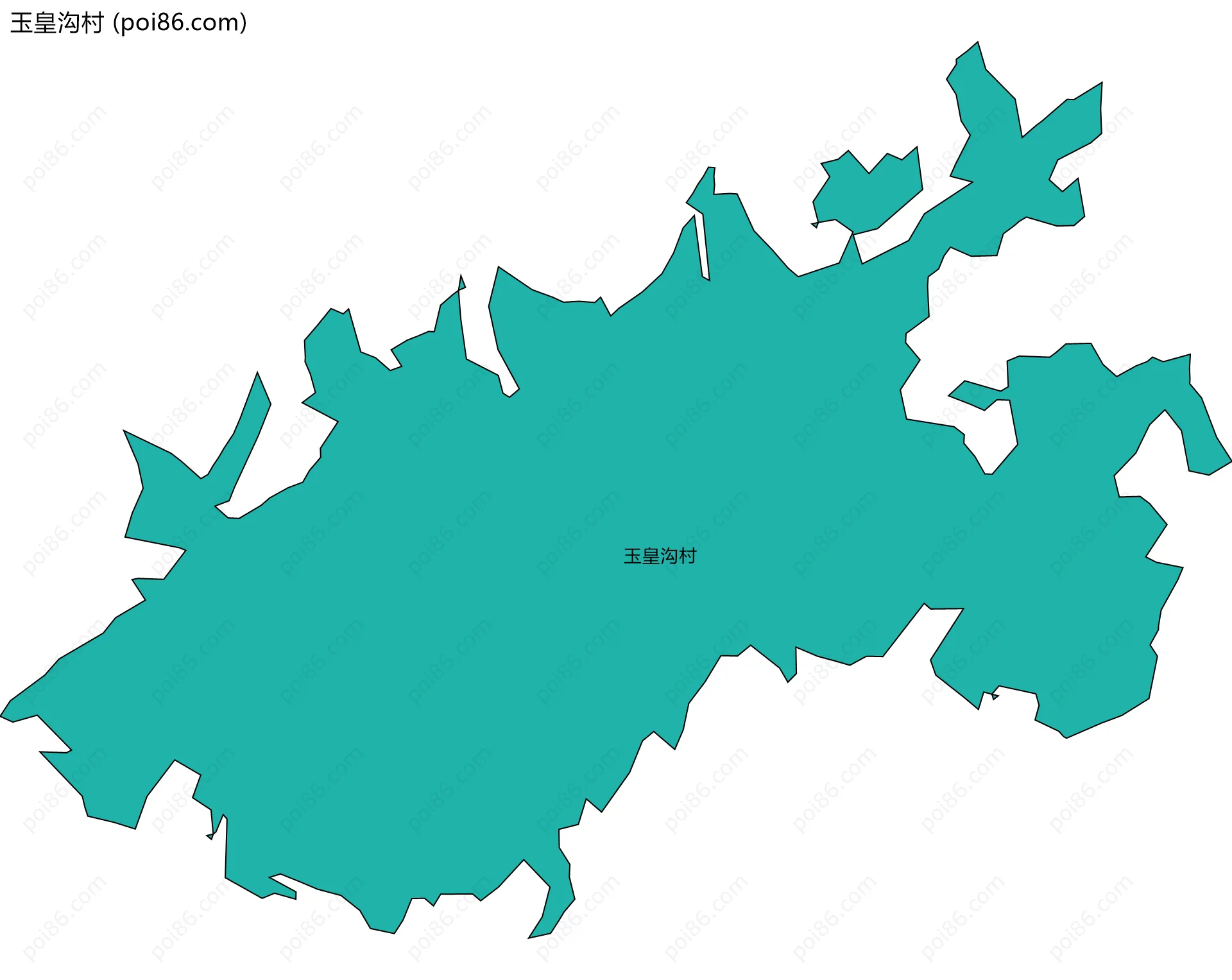 玉皇沟村边界地图