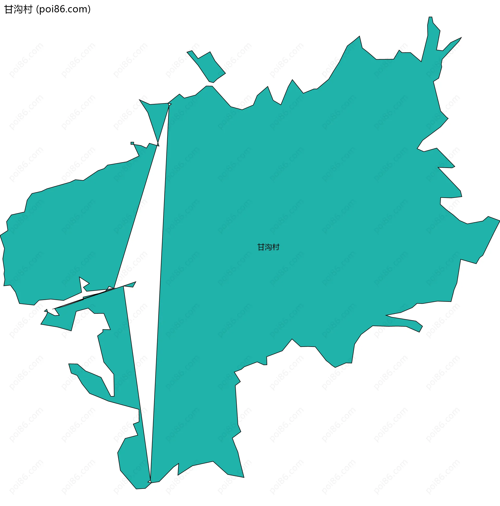 甘沟村边界地图