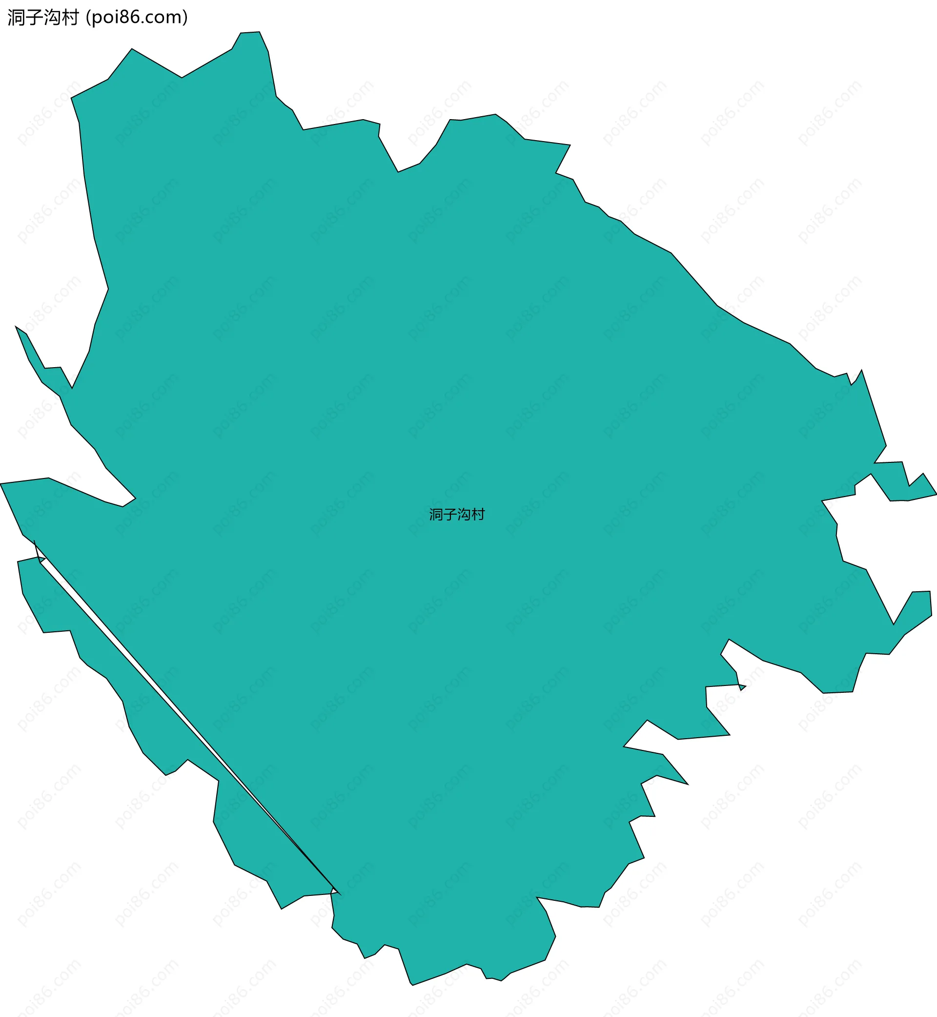洞子沟村边界地图