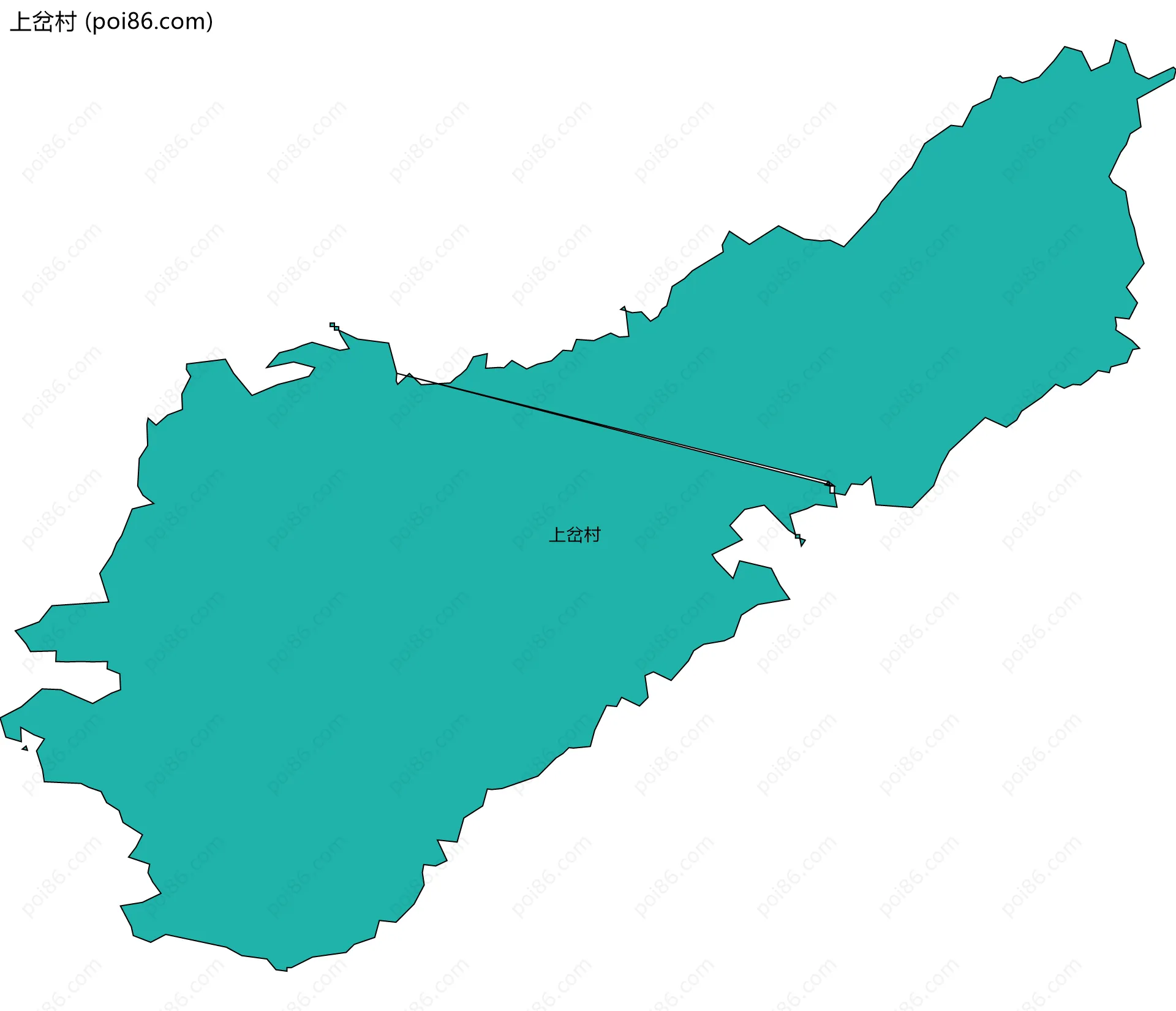上岔村边界地图