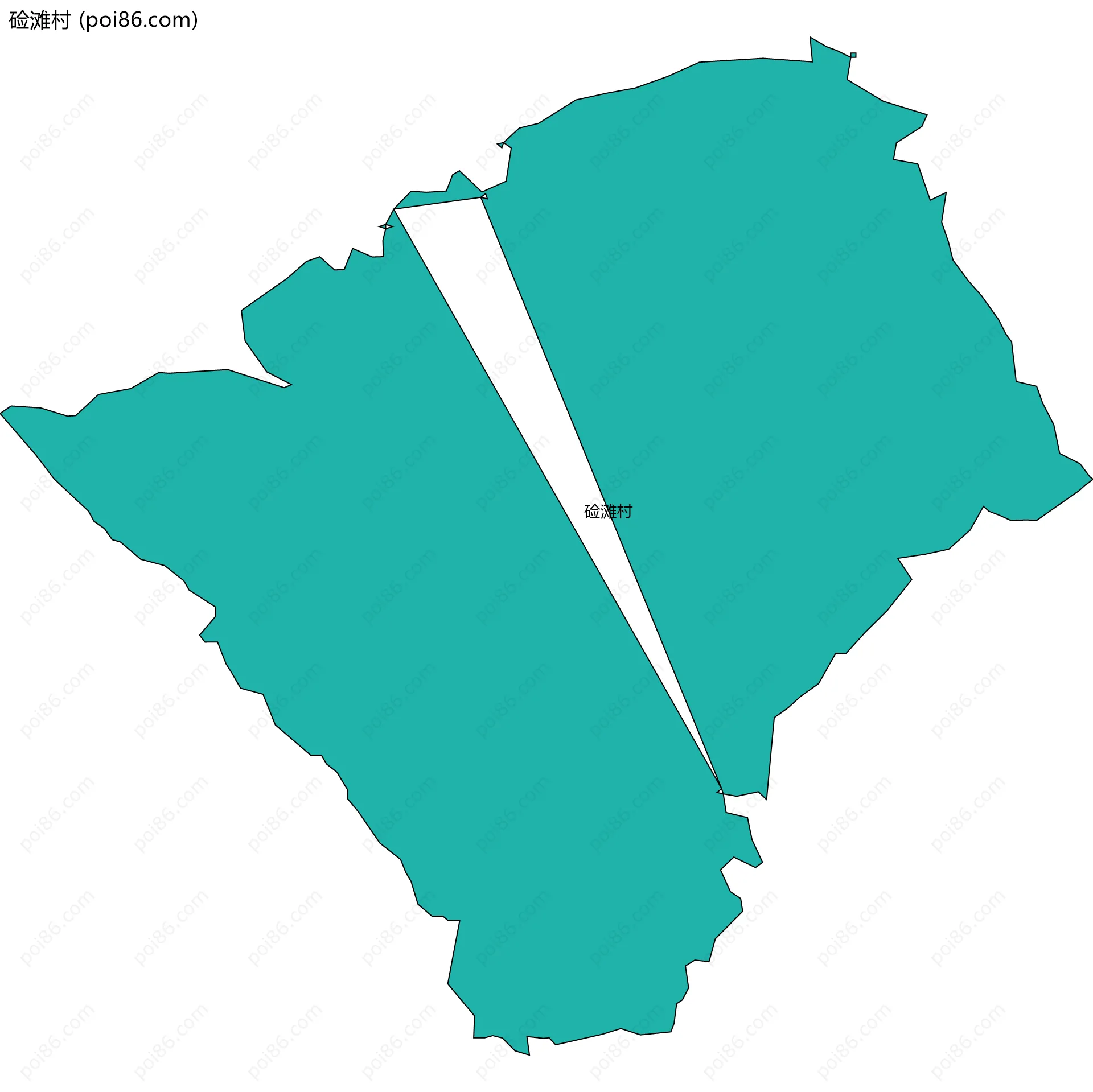 硷滩村边界地图