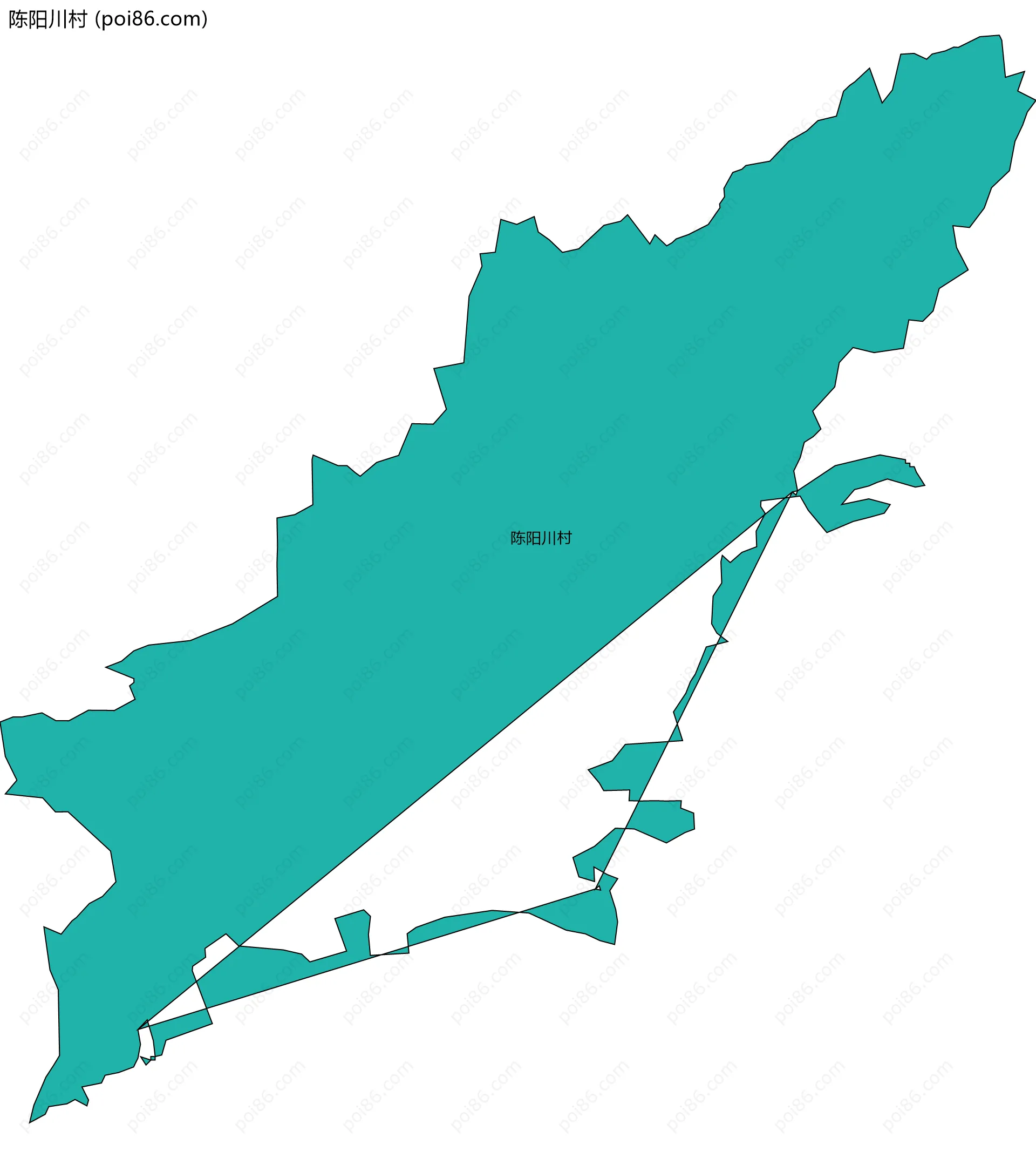 陈阳川村边界地图