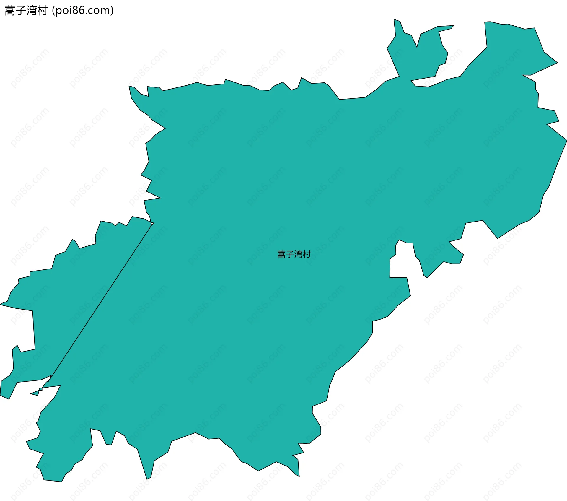 蒿子湾村边界地图